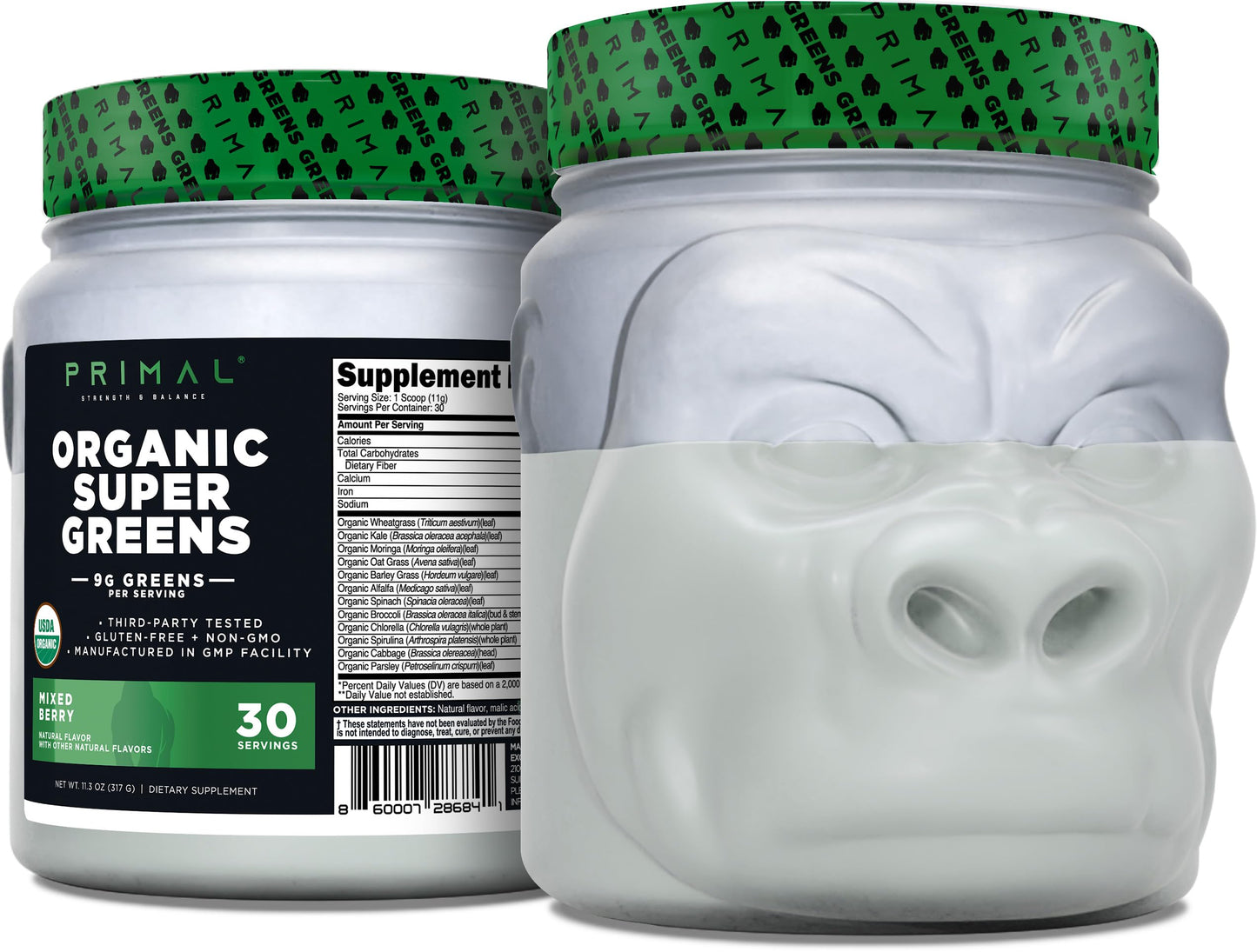Primal Organic Super Greens Powder 11.3 Ounce