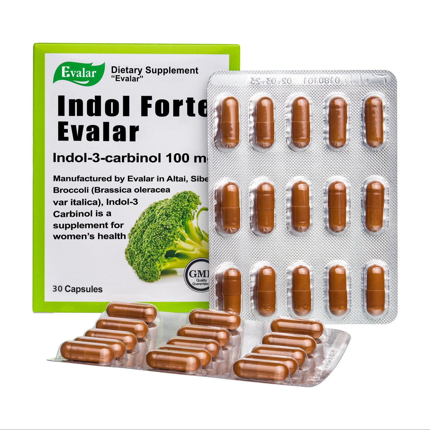 Evalar Broccoli Indol-3 Extract Capsules 30 Count