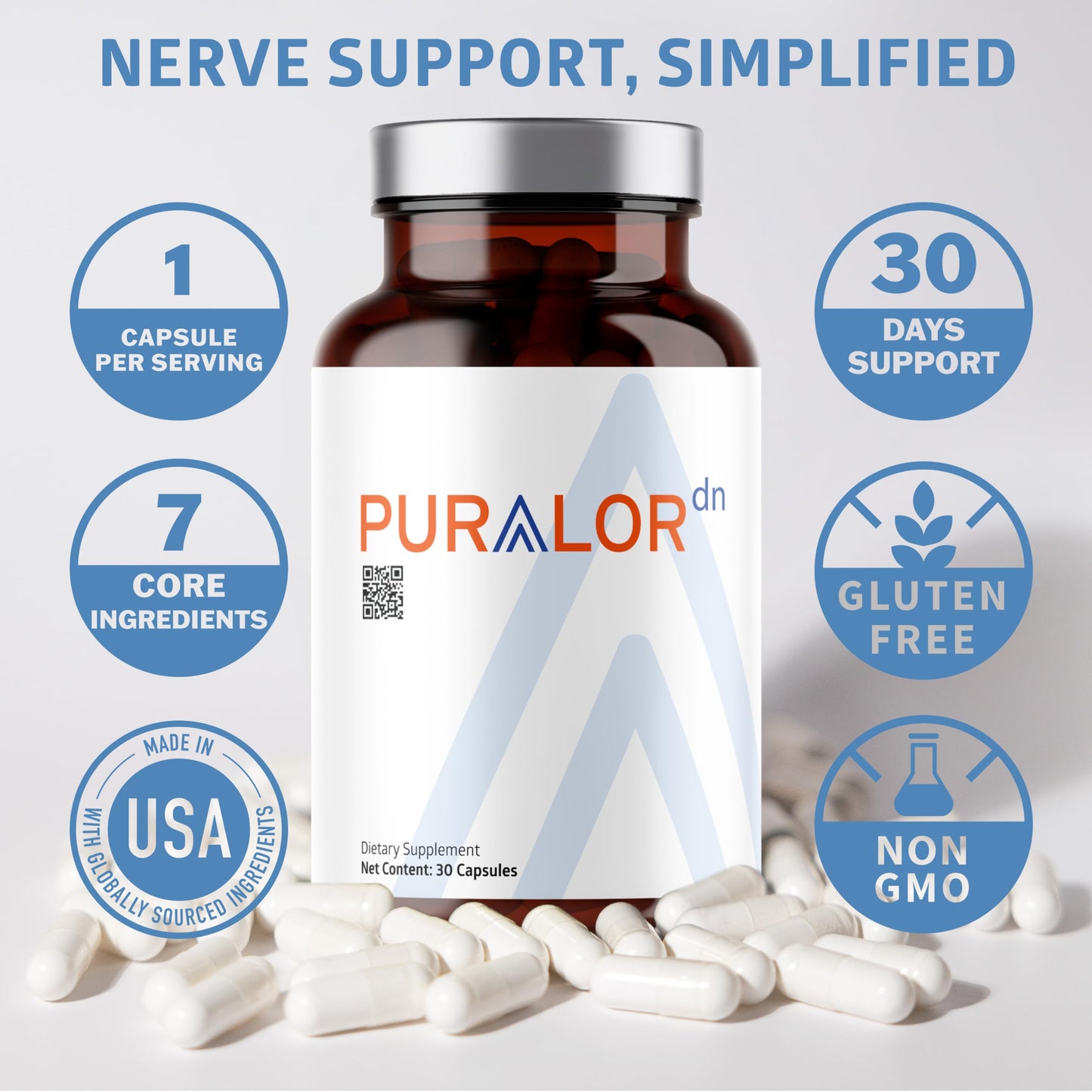 Centurion Health Puralor DN Nerve Support Supplement Capsule 30 Capsules
