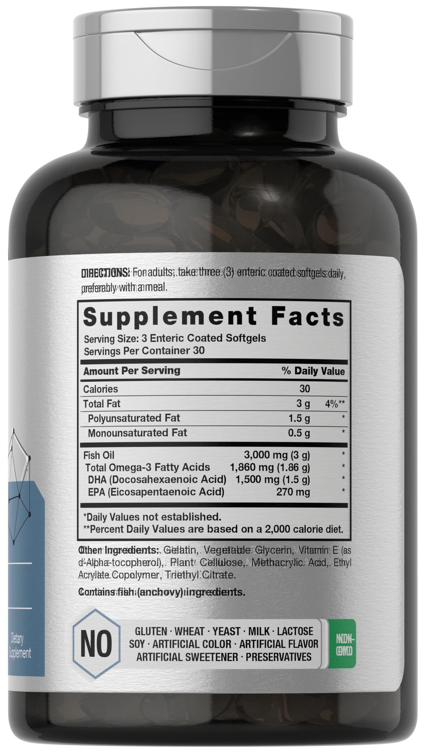 Horbäach DHA Supplement 1500mg Softgel, 90 Count