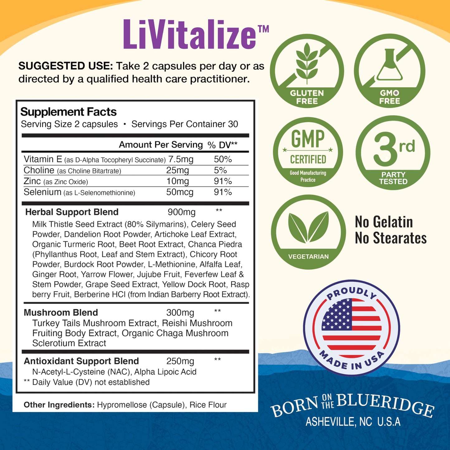 Healthy by Nature LiVitalize 28-in-1 Liver Health Support with Milk Thistle Capsules 60 Count