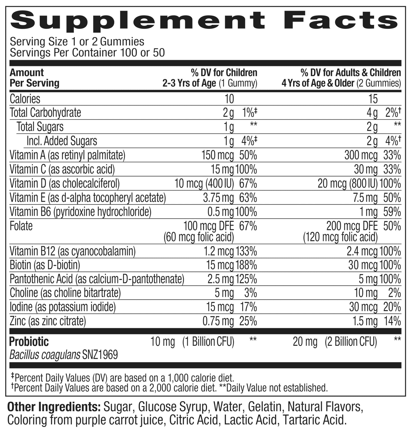OLLY Kids Multivitamin & Probiotic Gummies, 100 Count