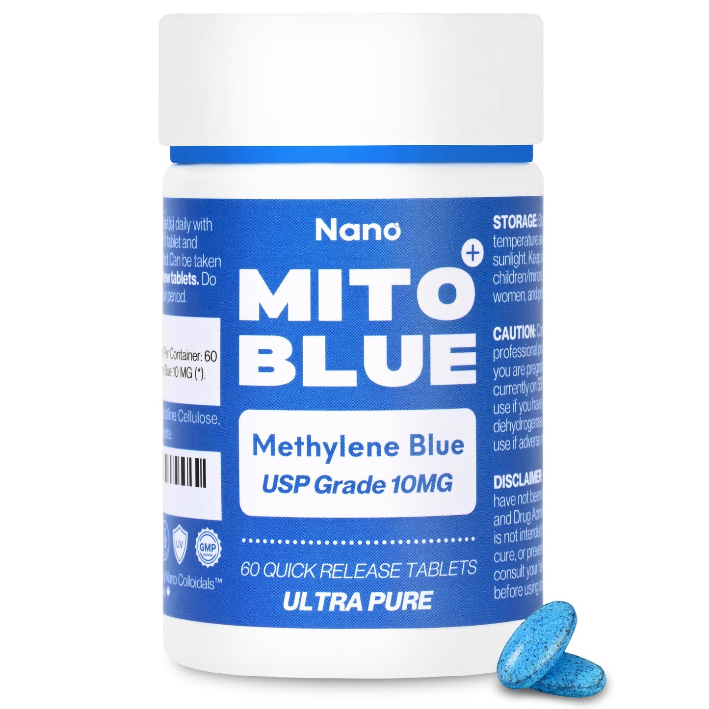 MIT0BLUE Methylene Blue Tablet 60 Count