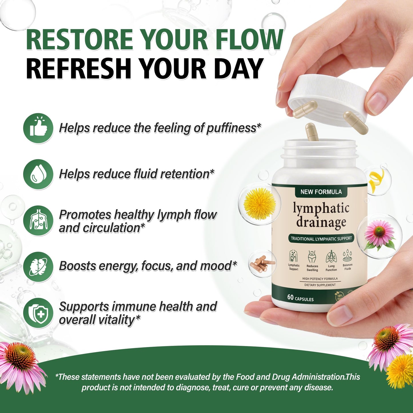 Pikeda Lymphatic Drainage Supplement Capsule 60 Capsules
