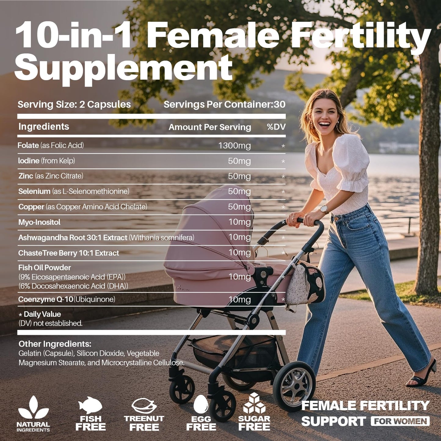 MEGNETA Preconception Wellness Supplement with CoQ10 Capsules, 120