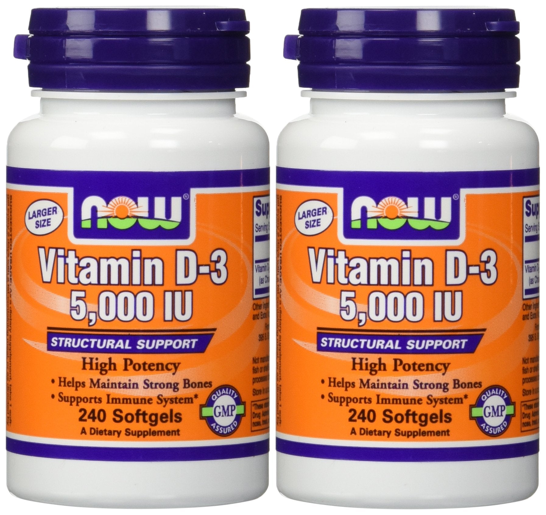 NOW Foods Vitamin D3 5000 IU Softgels 480
