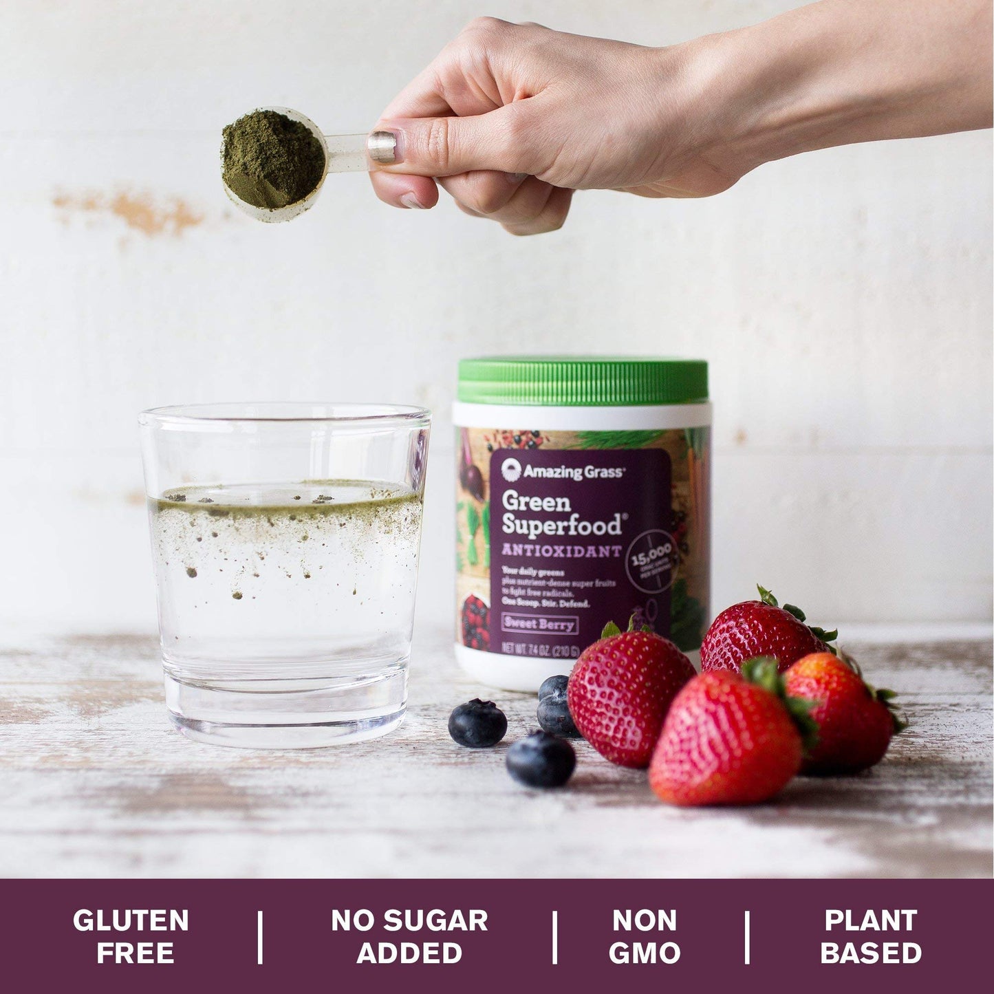 Amazing Grass Sweet Berry Antioxidant Superfood Powder 7.4 Ounce