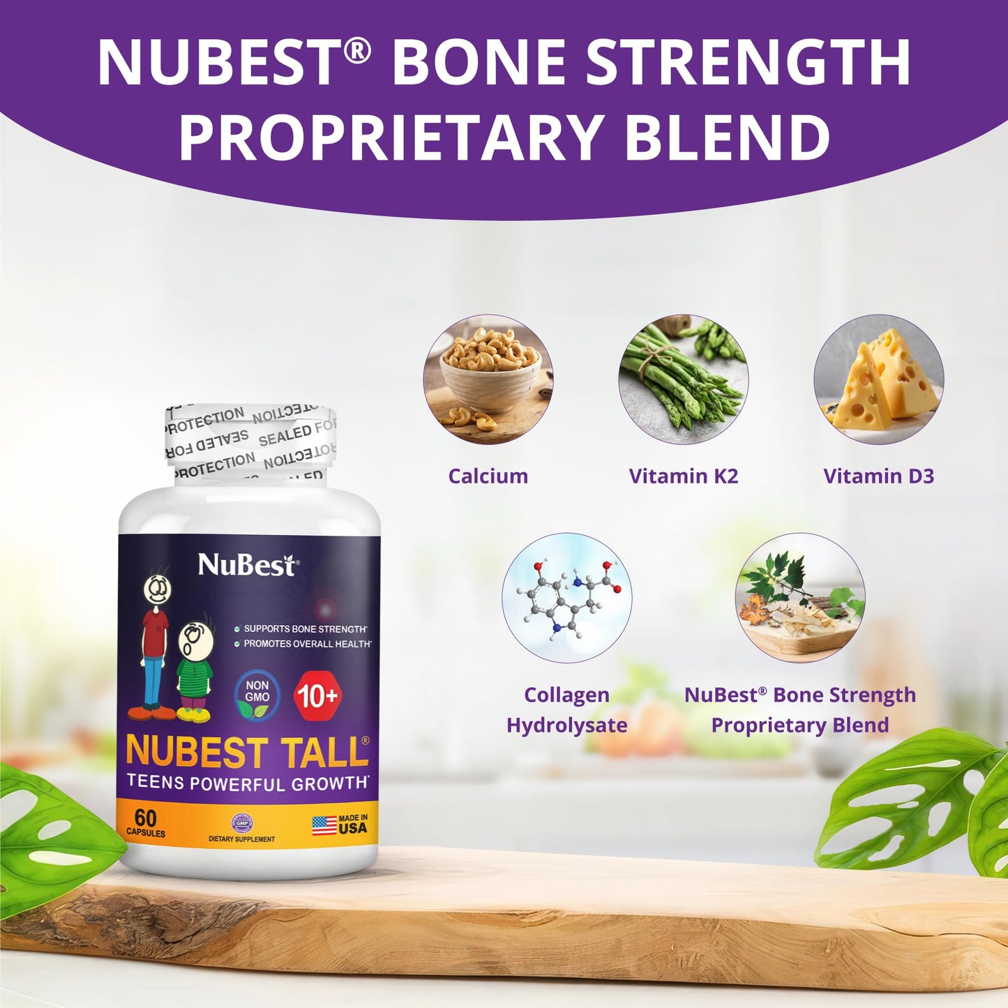 NuBest Tall 10+ Advanced Bone Strength Formula Capsules, 180 Capsules