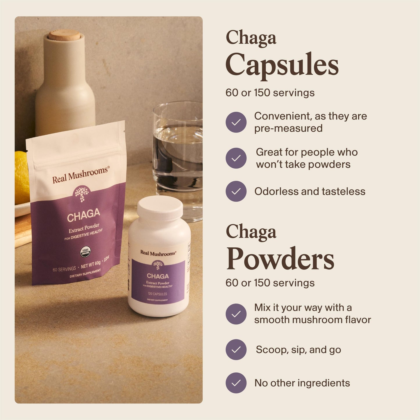Real Mushrooms Chaga Mushroom Powder 5.29 Ounce