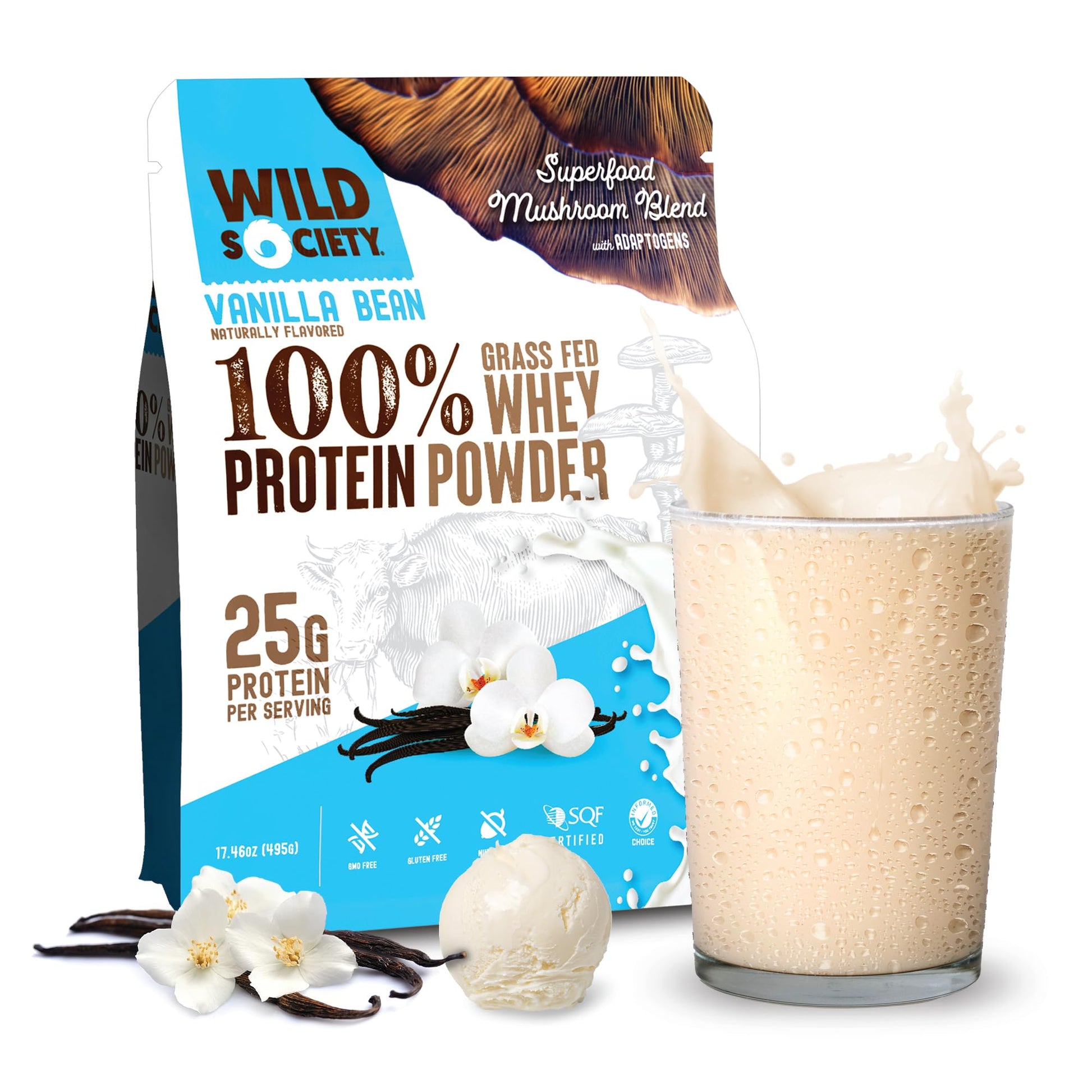 WILD SOCIETY Whey Protein Powder 17.5 oz