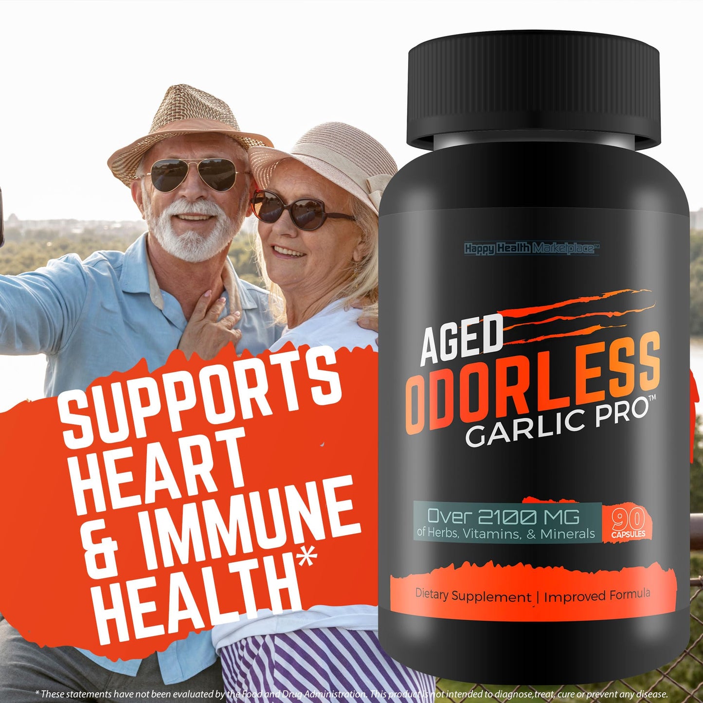 Happy Health Marketplace Aged Odorless Garlic Pro Capsules, 90 Count