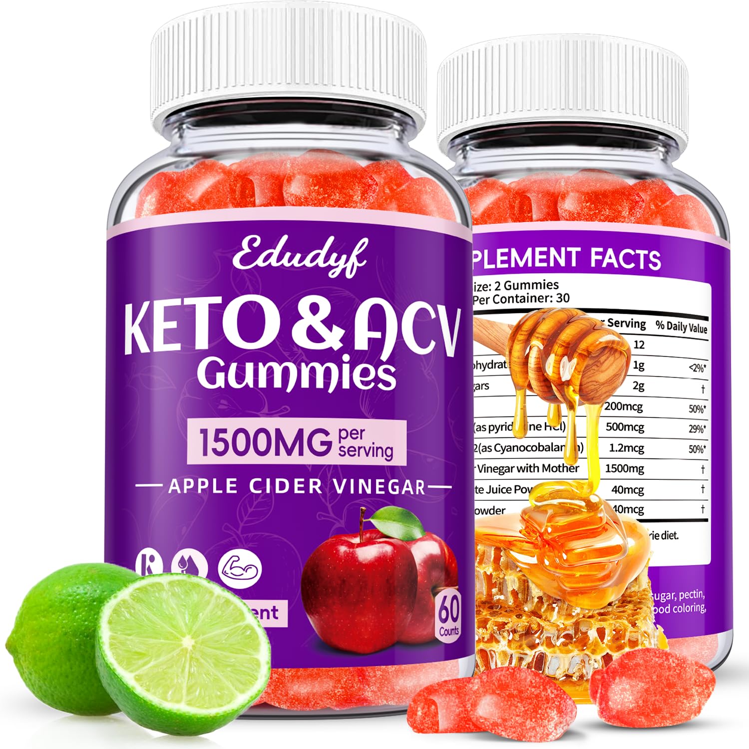 EDUDYF Keto ACV Gummies 120 Count