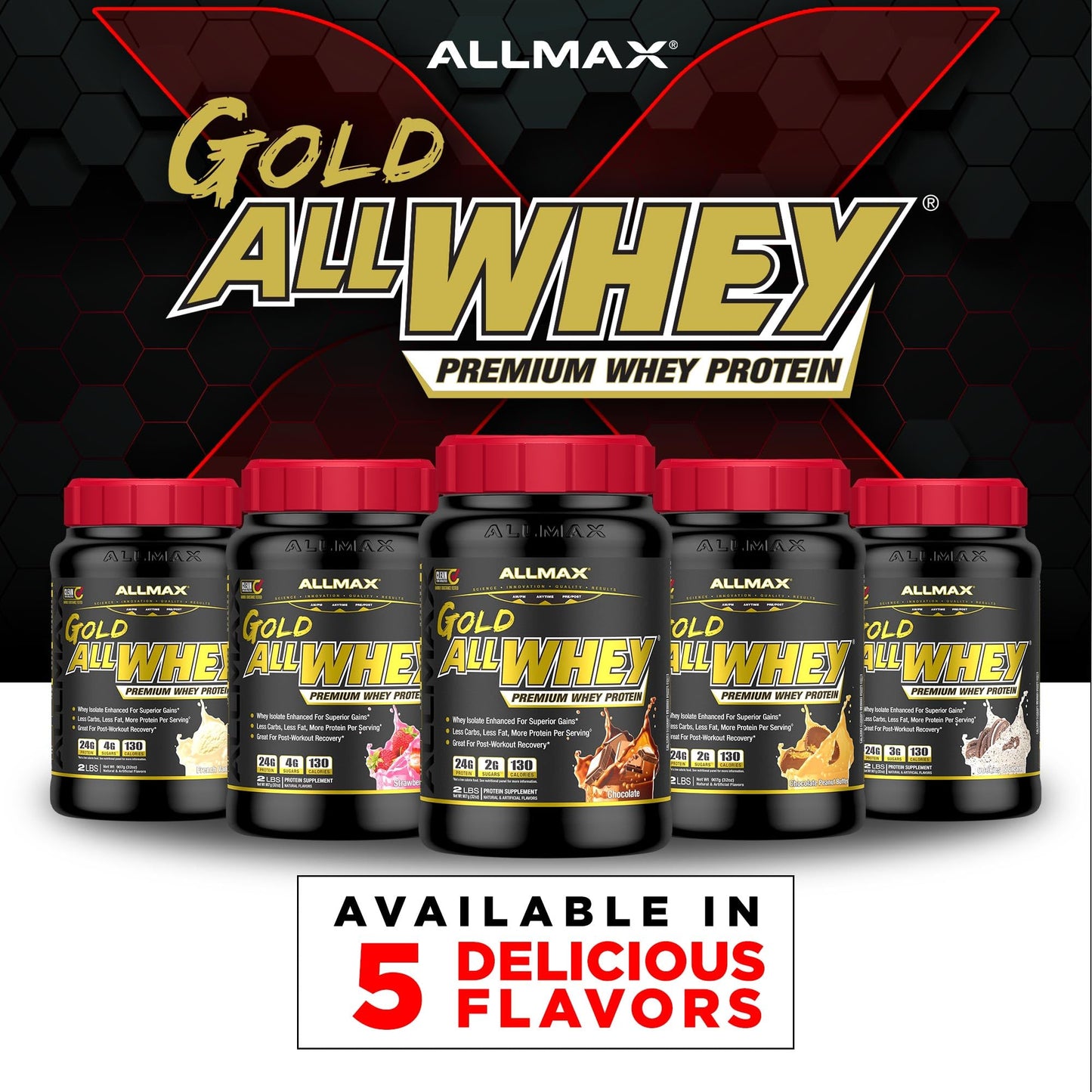 ALLMAX AllWhey Gold Whey Protein Powder, French Vanilla, 80 Servings
