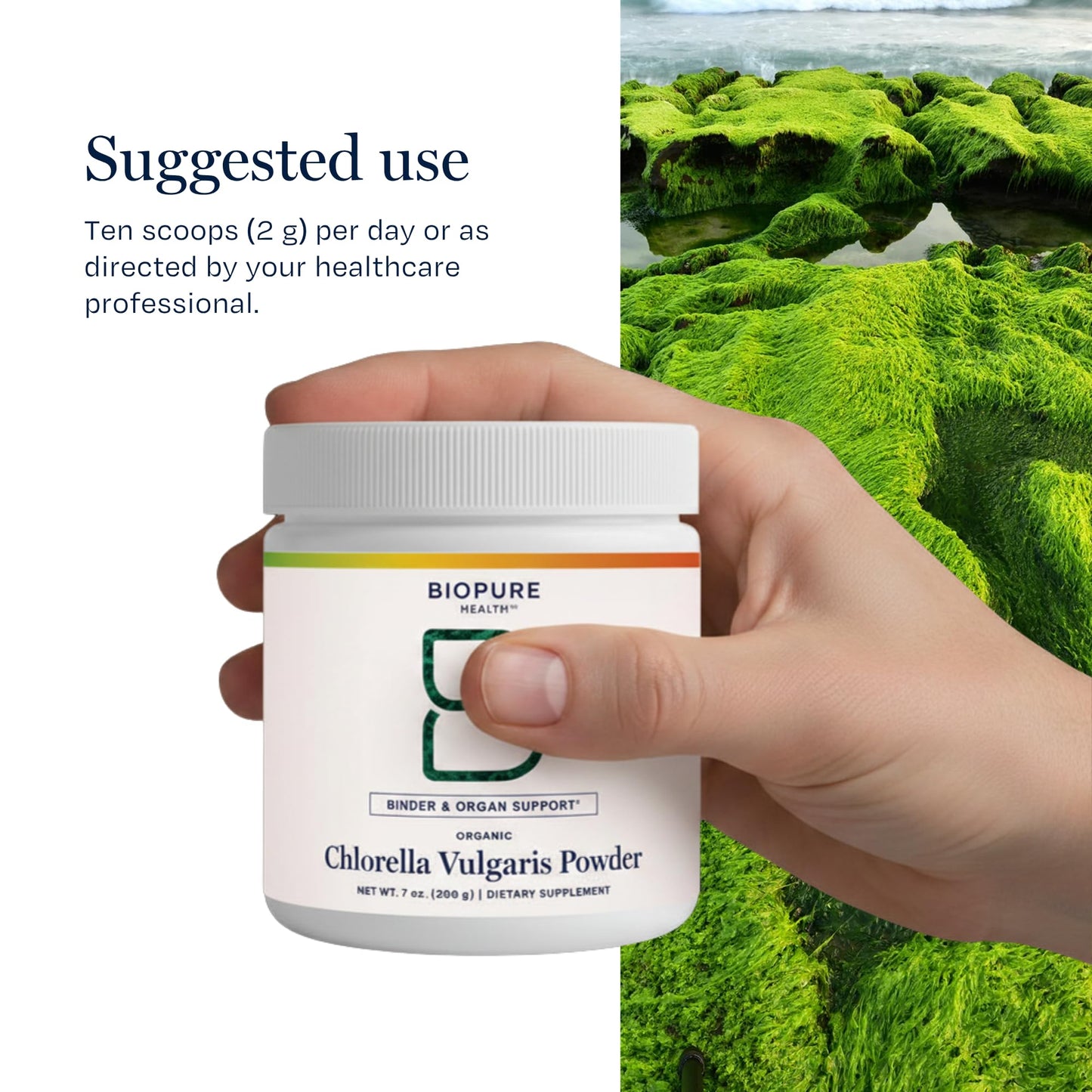 BioPure Chlorella Vulgaris Powder, 7.0548