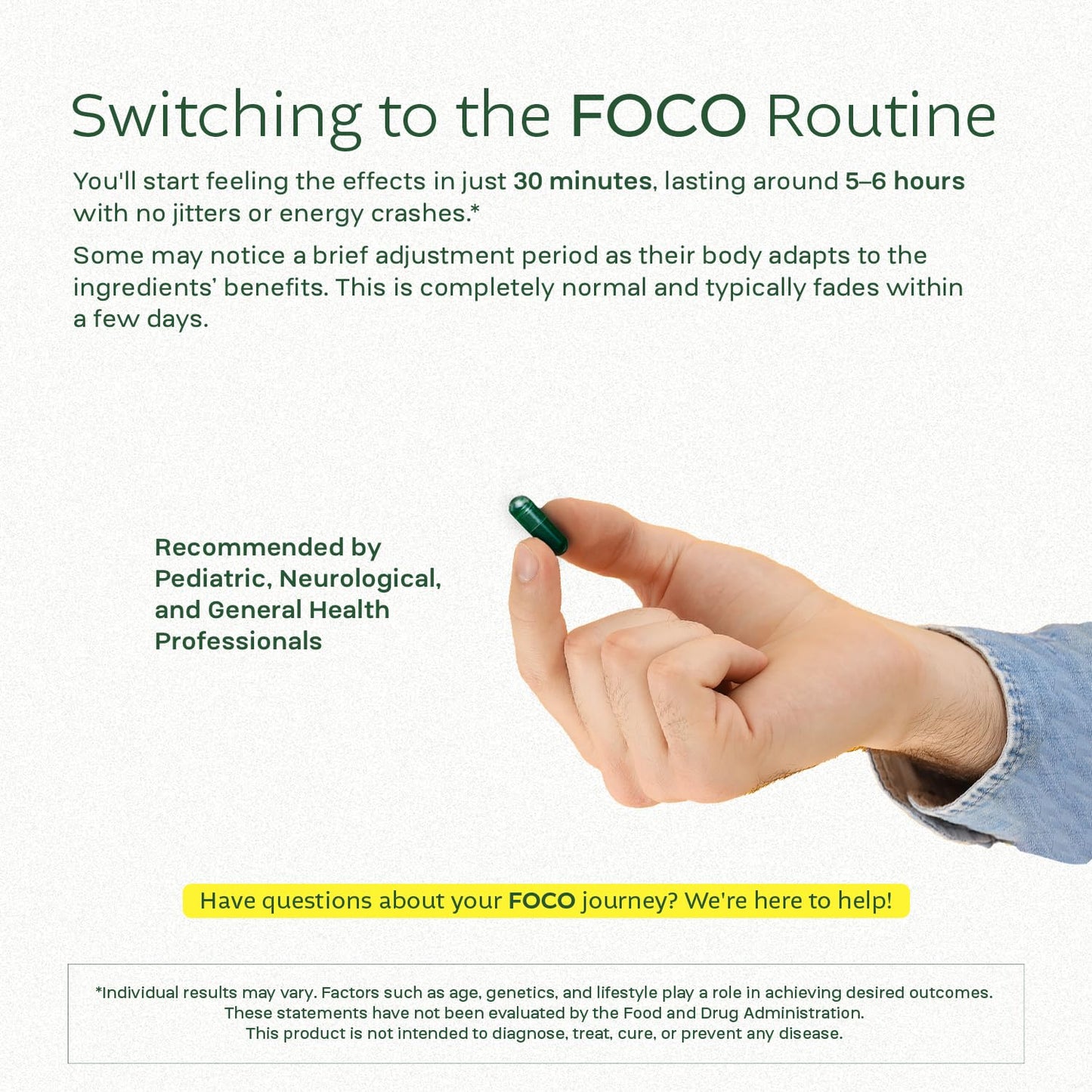 Think FOCO Natural Focus Supplement for Teens & Adults Capsule 180 Capsules
