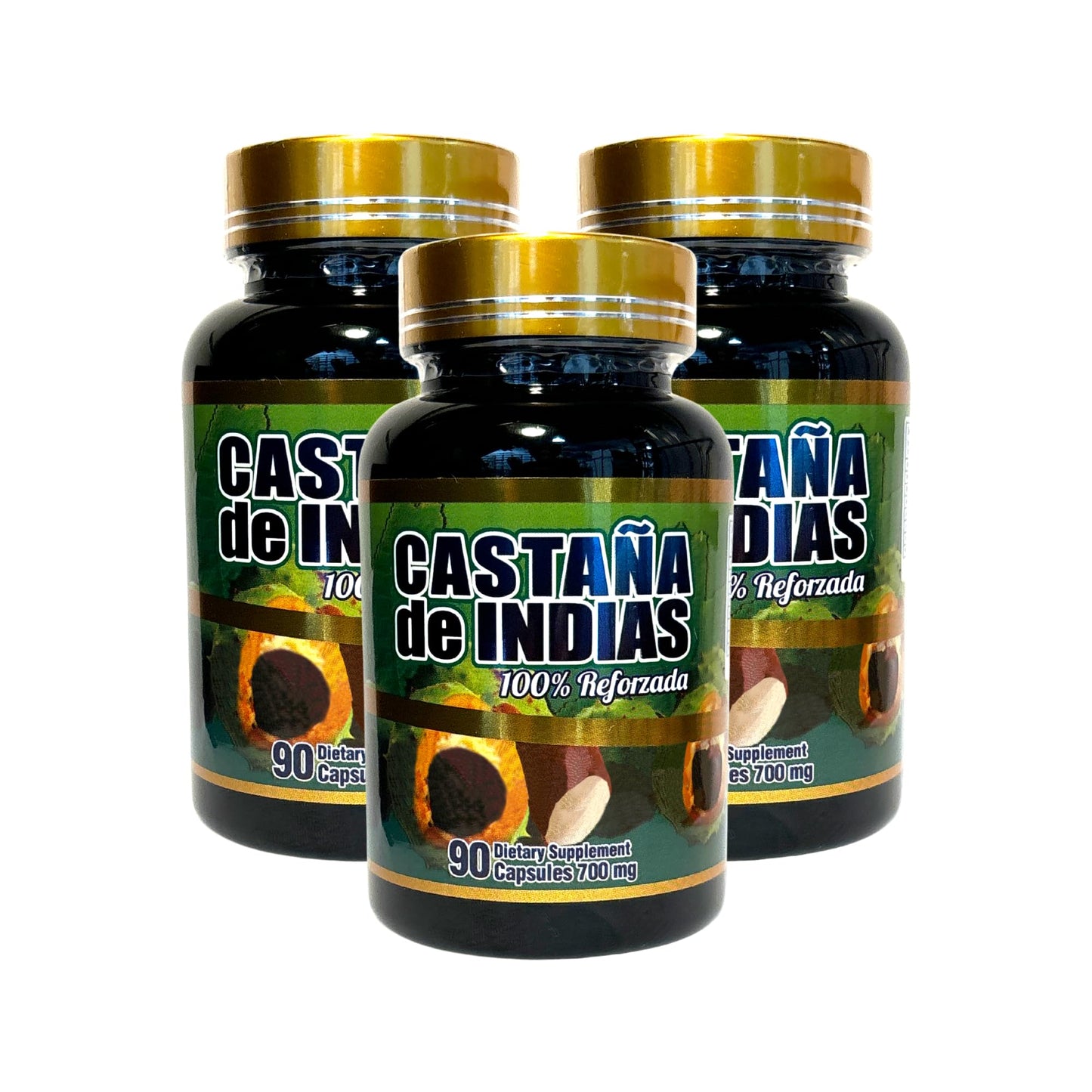 Productos El Colibri Castaña de Indias (Horse Chestnut) 700mg Capsules, 90 Count