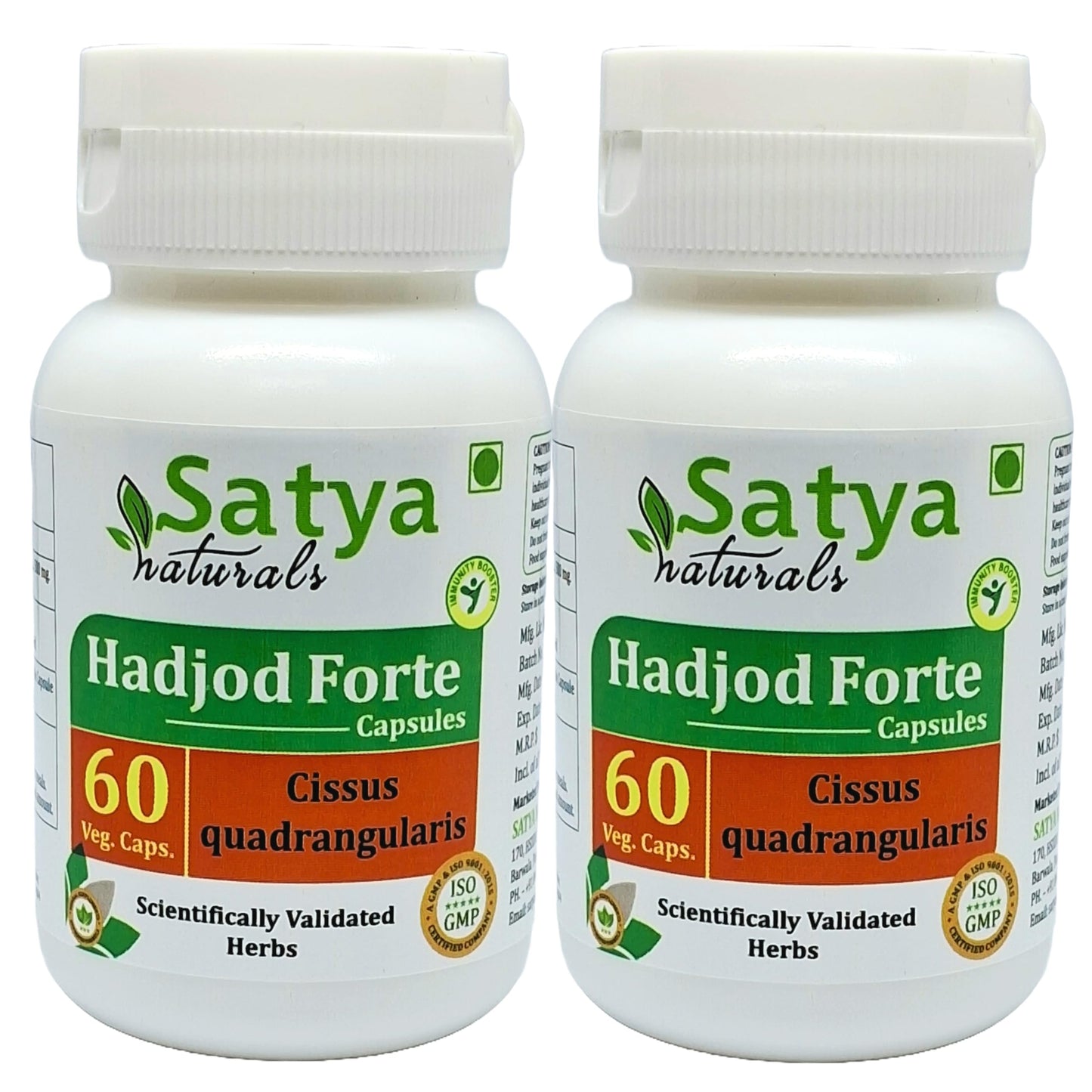 Generic Hadjod Capsule 500 mg, Cissus Quadrangularis Extract, 120 Capsules