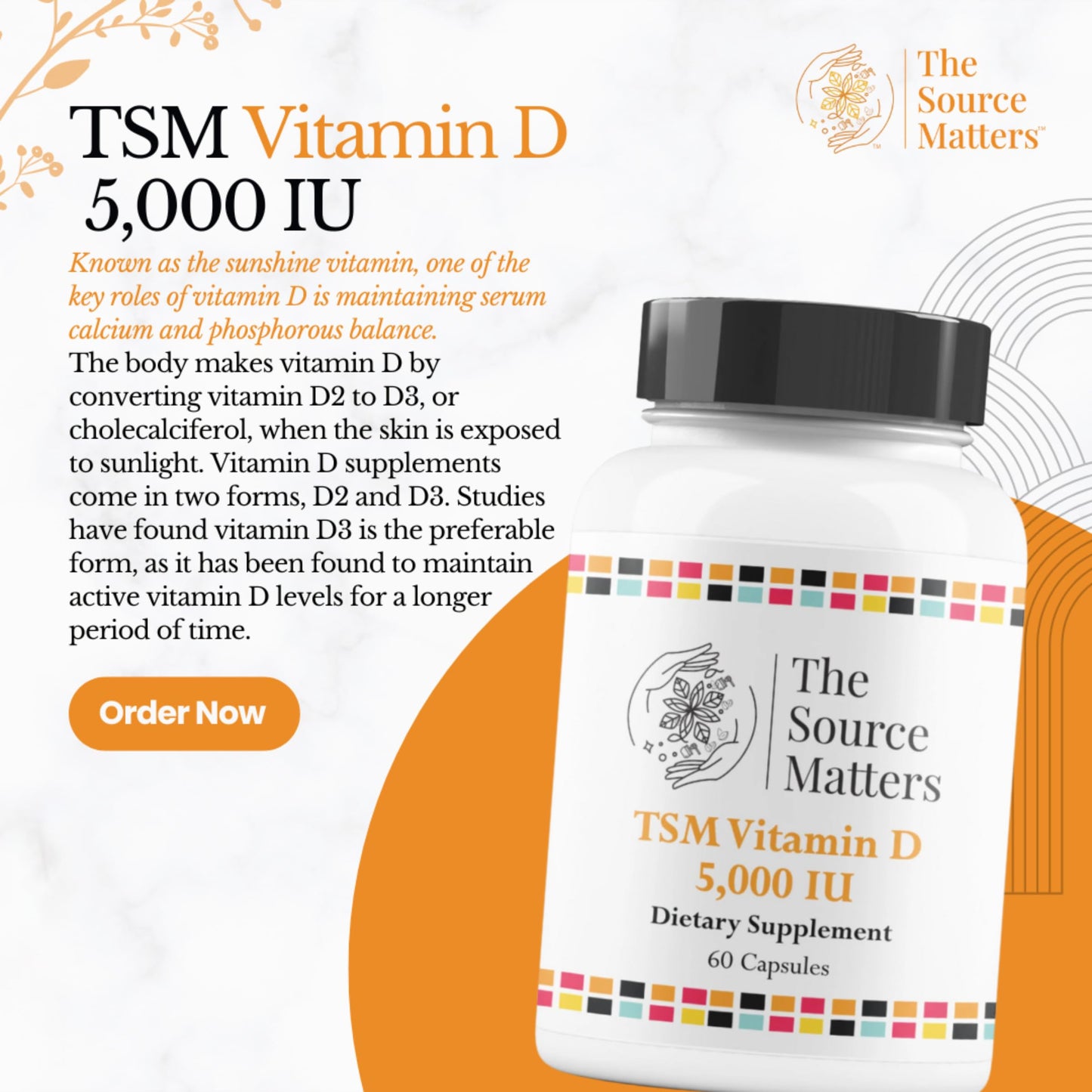 The Source Matters Vitamin D3 Capsule 60 Count