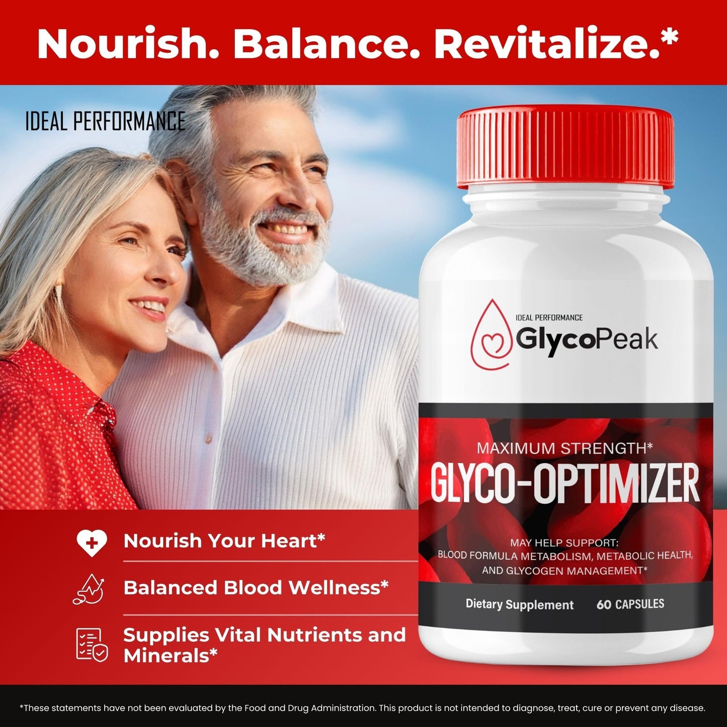 IDEAL PERFORMANCE Glyco Peak Glyco Optimizer, 180 Capsules