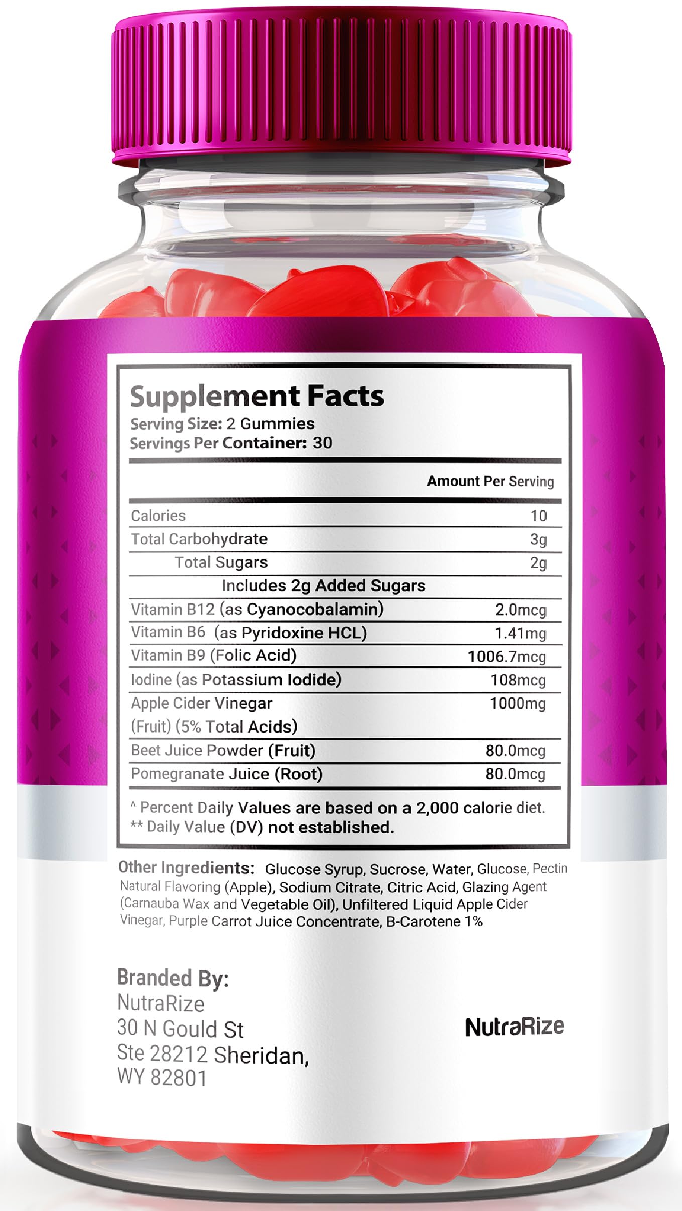 NutraRize Vitazenlabs Keto Gummies, Gummy, 120 Gummies