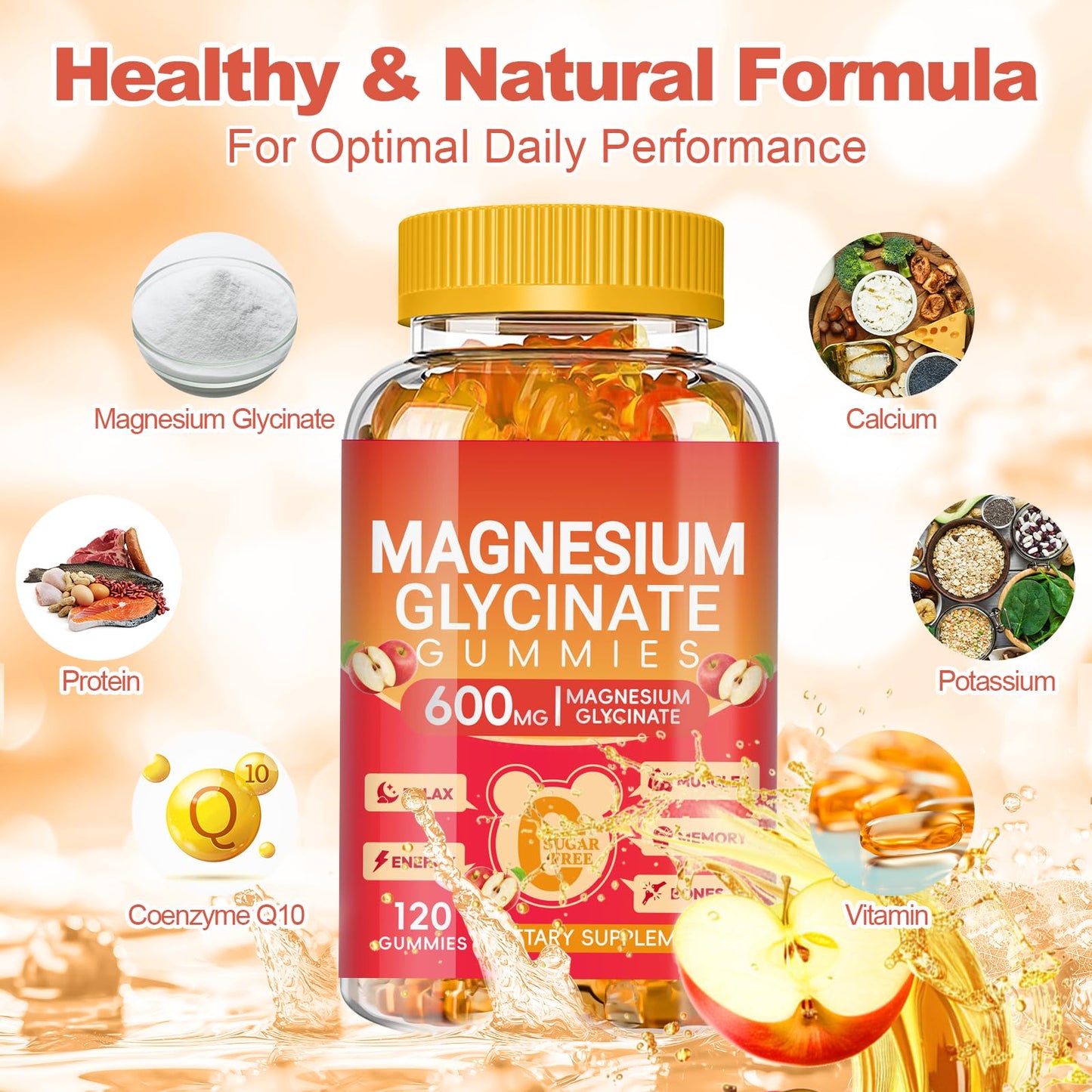 Cytona Magnesium Glycinate Gummies 600mg, 240 Gummies