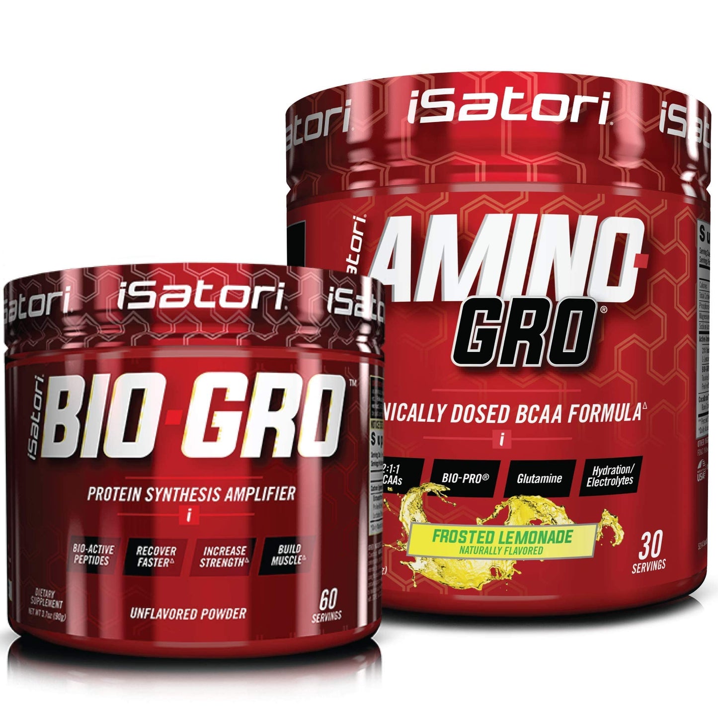 iSatori Bio-Gro Protein Synthesis Amplifier & Amino-GRO BCAA Powder, 1