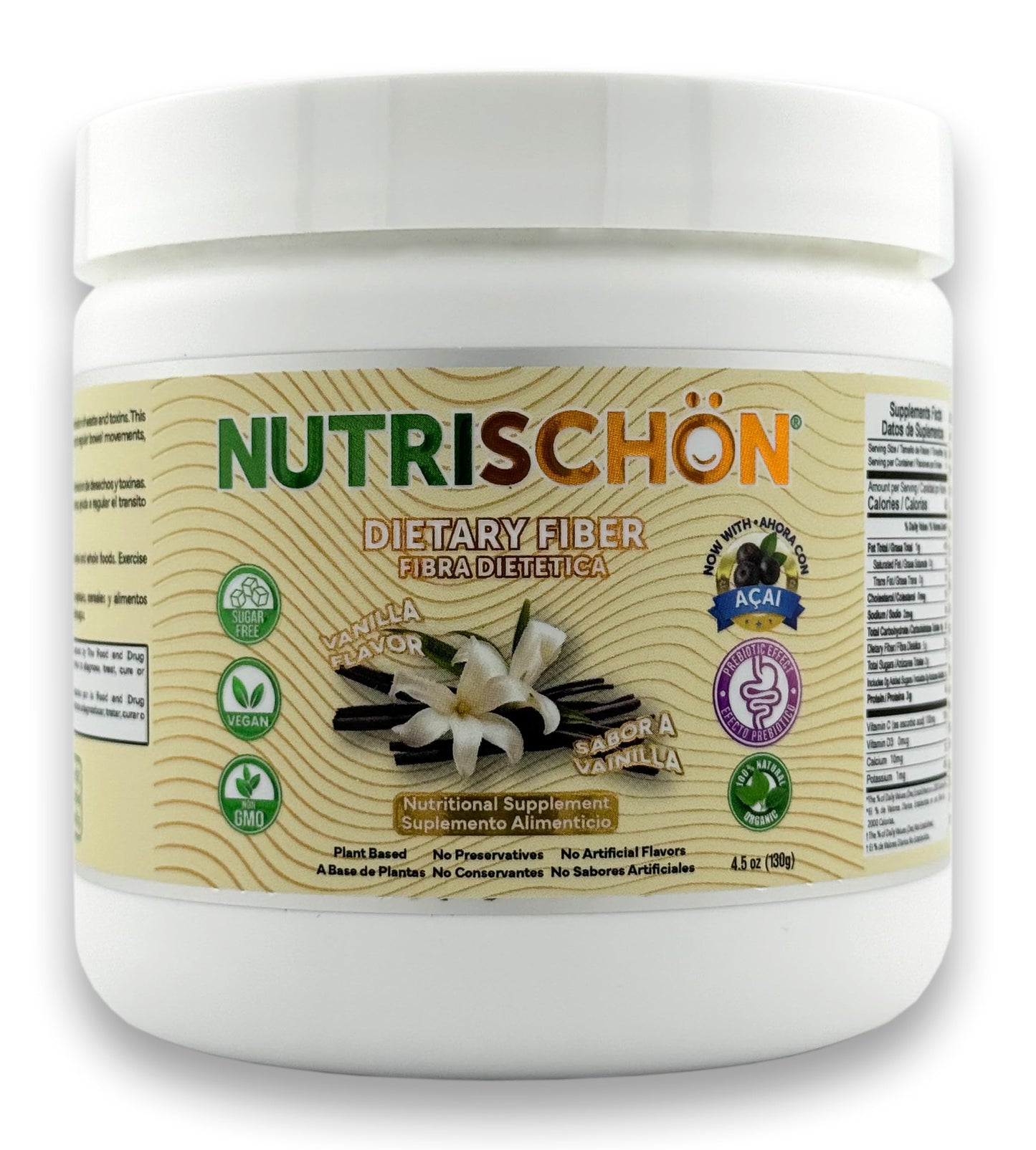 NUTRISCHÖN Dietary Fiber Supplement Powder 4.5 oz