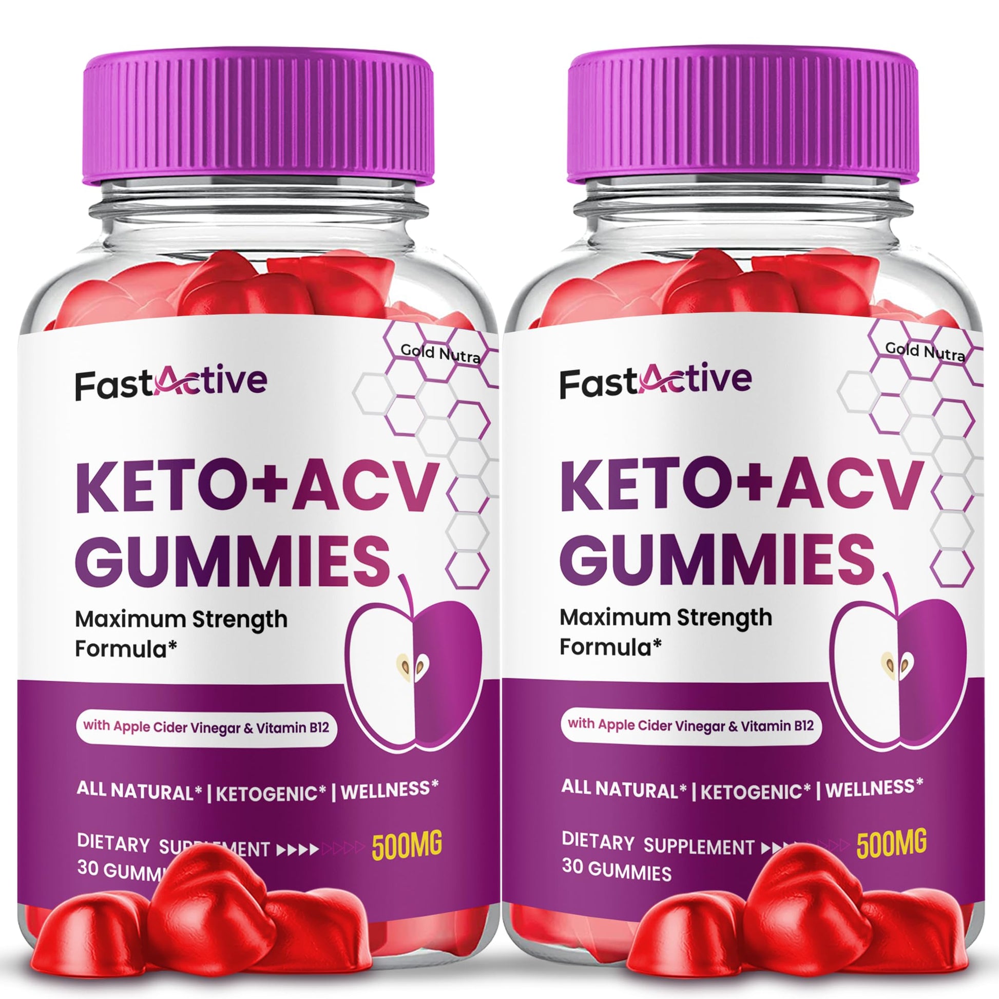 Gold Nutra Fast Active ACV Gummies 2-Pack