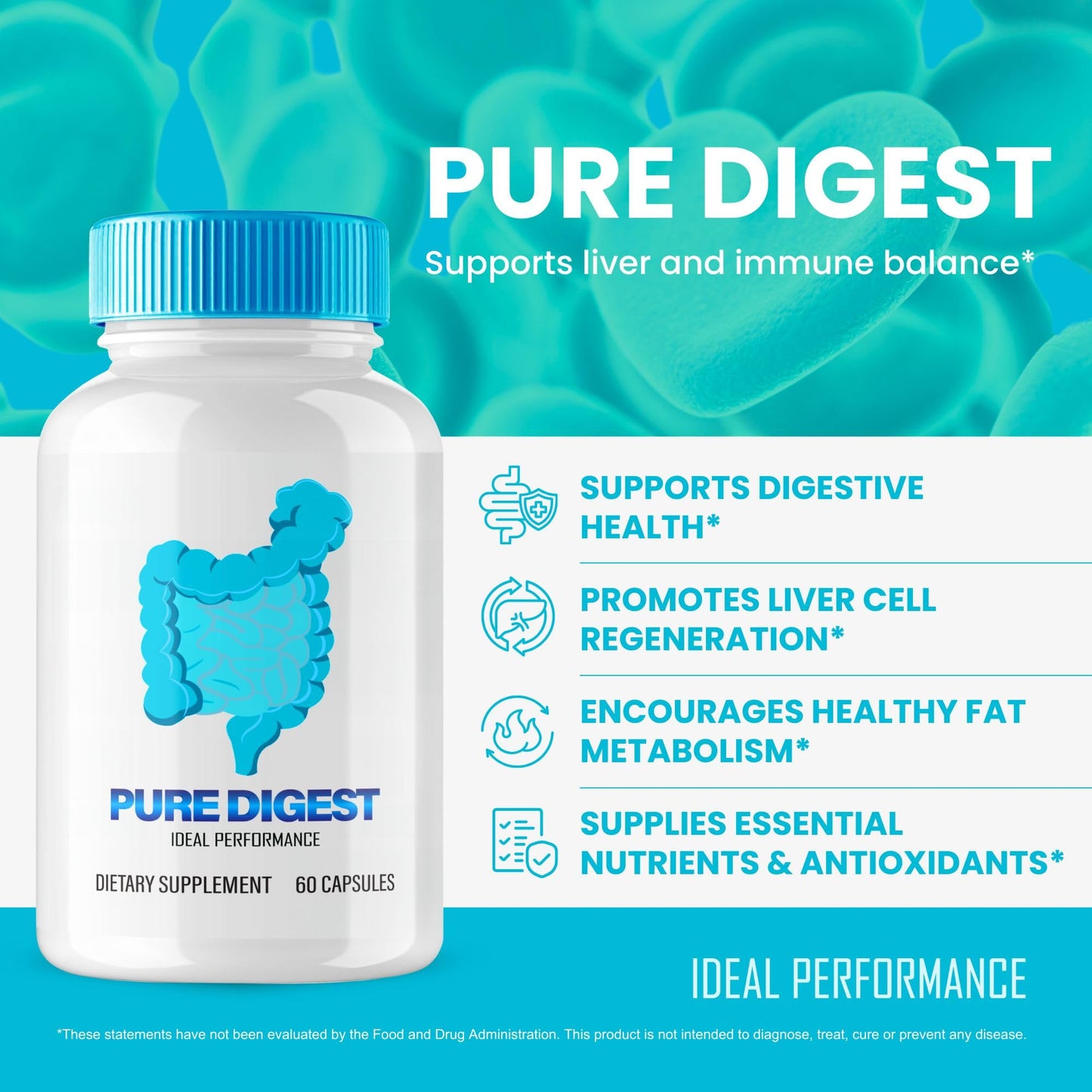 IDEAL PERFORMANCE Pure Digest Capsule 120 Count