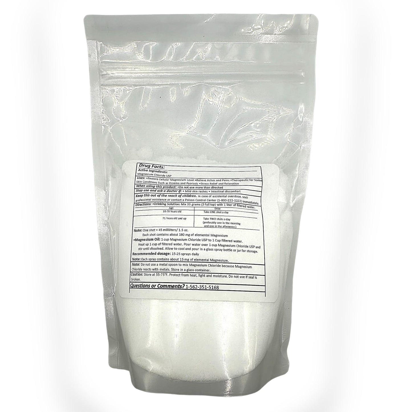 Greenway Biotech, Inc. Organic Magnesium Chloride USP Supplement Powder, 16 Ounces