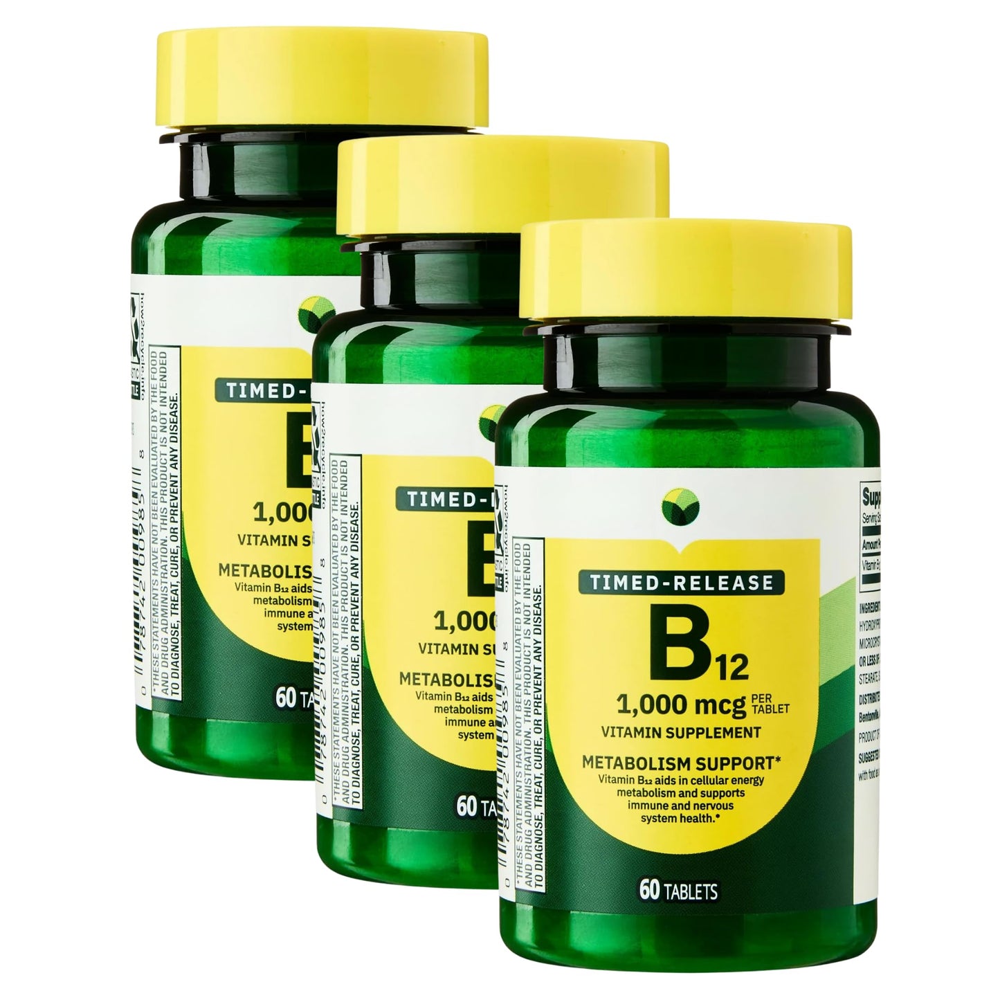 KP+ Vitamin B12 1000 mcg Timed-Release Tablet, 180 Tablets