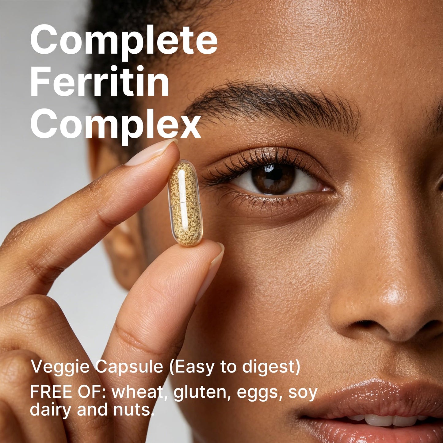 ODORHOOD Ferritin Supplement for Women, Complete Ferritin Complex 60 Capsules