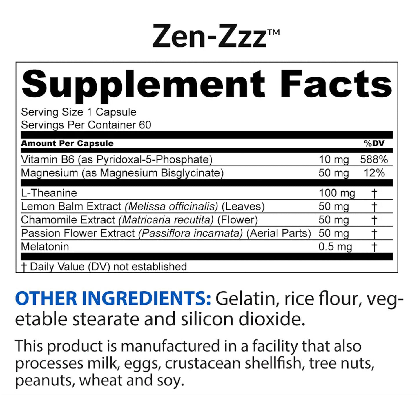 BioTrust Zen-Zzz, Non-Habit-Forming Sleep Support Supplement Capsules, 120 Capsules