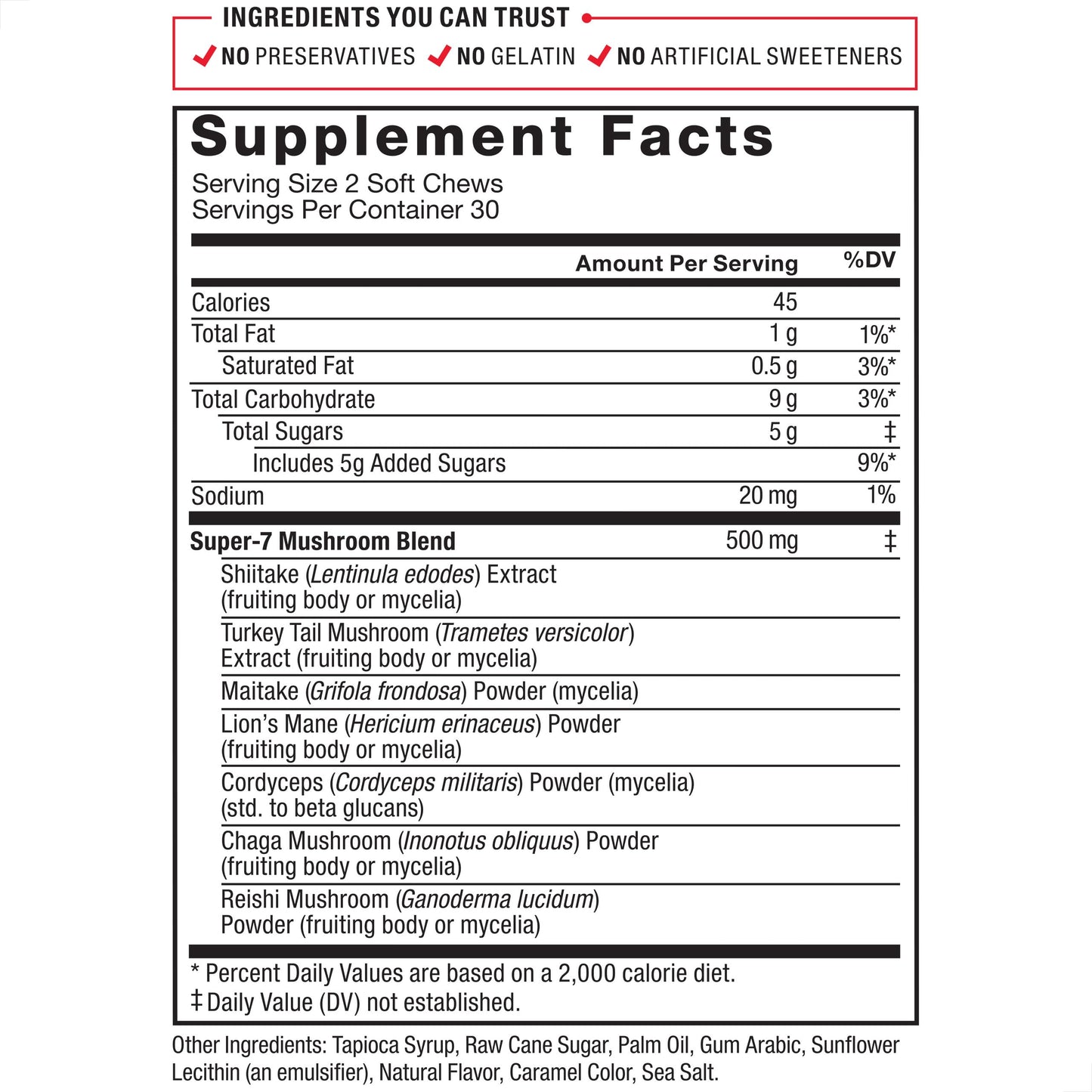Force Factor Modern Mushrooms Soft Chews, 120 Count