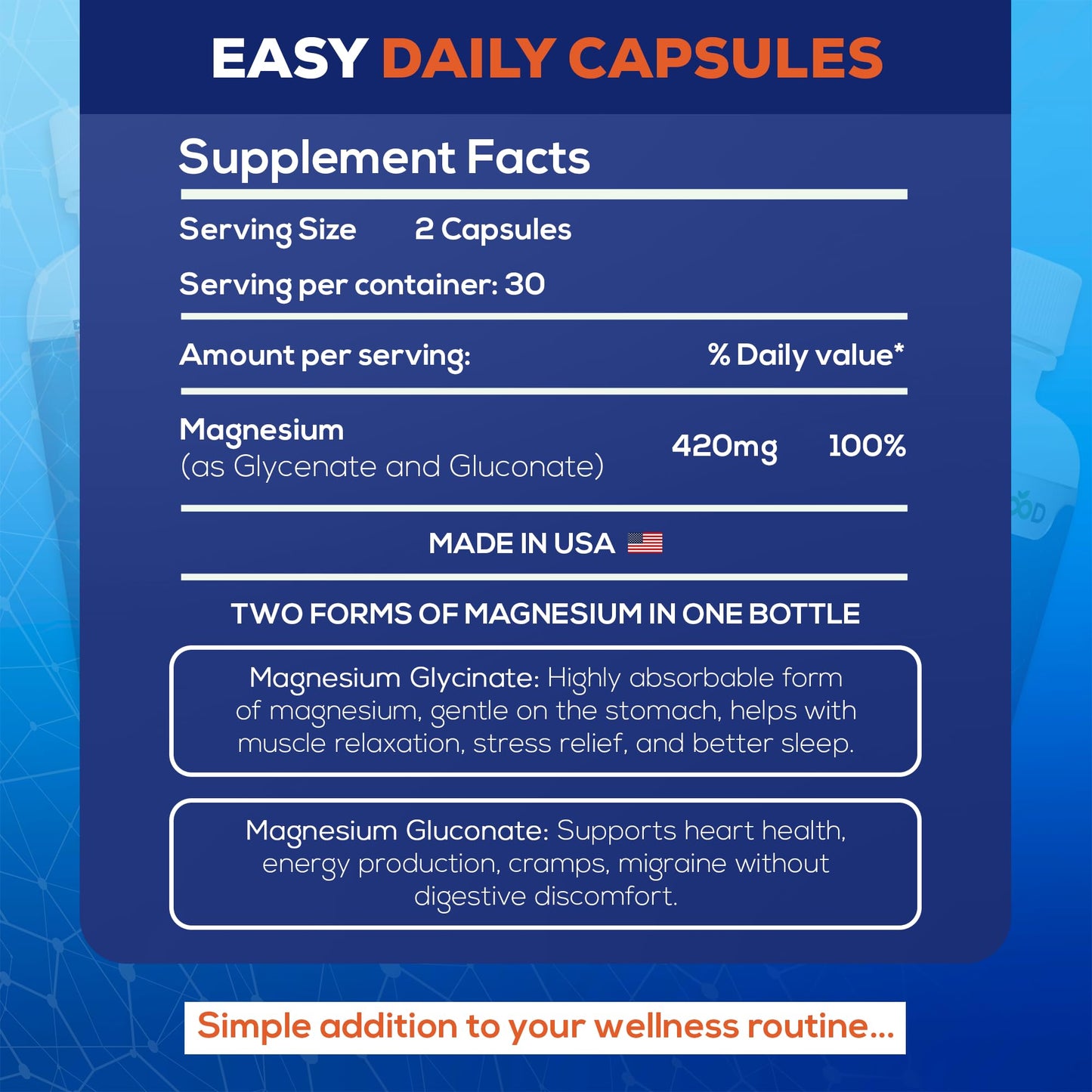 LIVEGOOD Ultra Magnesium Complex Capsule, 60 Count