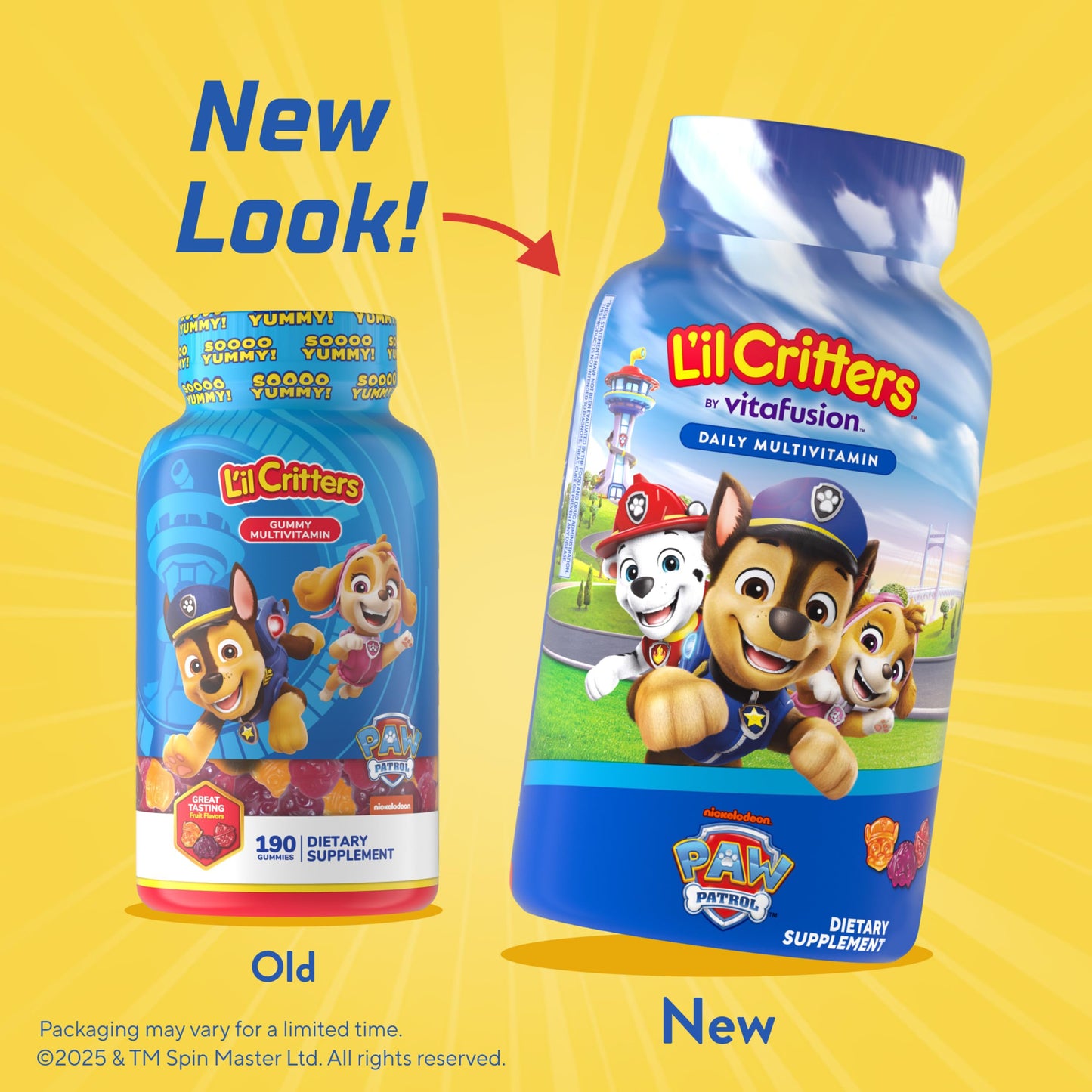 Lil Critters Nickelodeon Paw Patrol Kids Multivitamin Gummies 60 Count