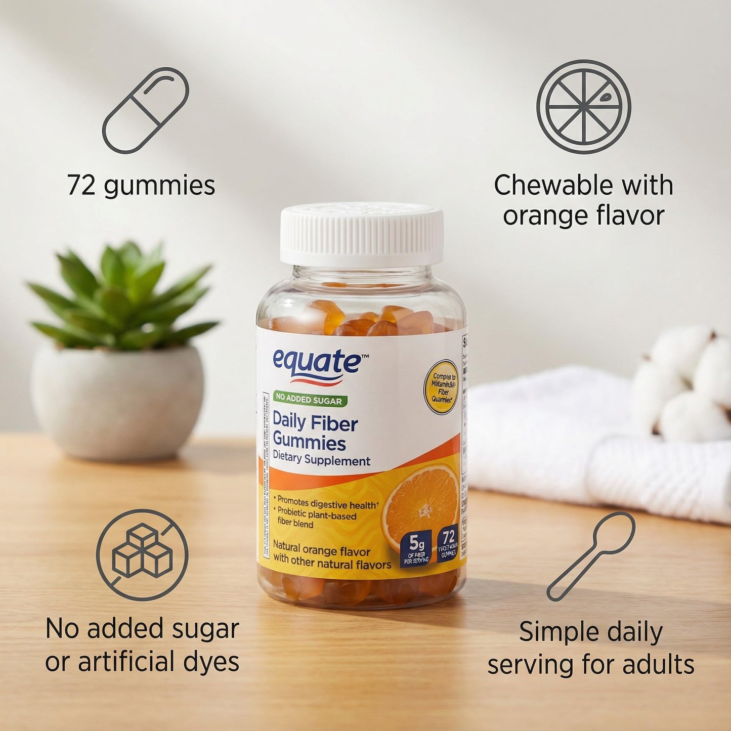 Generic Fiber Gummies Gummy, 72 Count