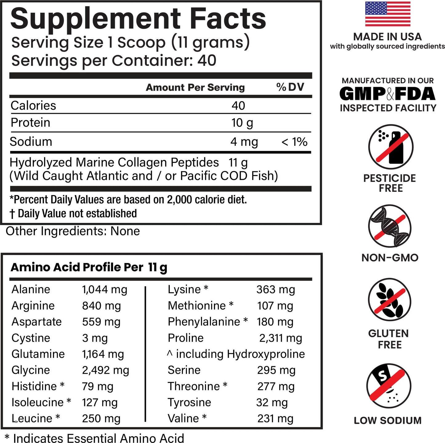 E1P Wild Caught Marine Collagen Peptides Powder 15.52 oz