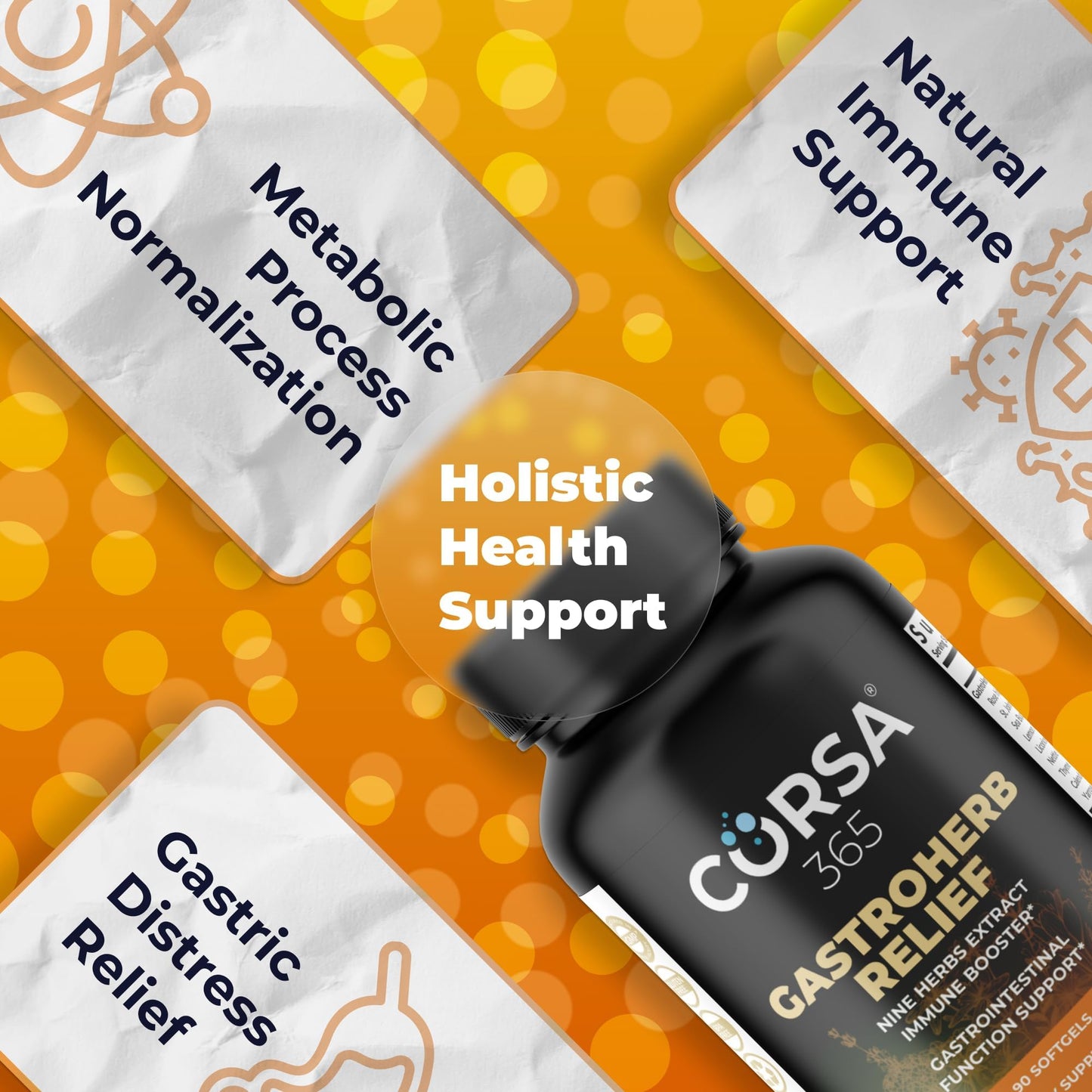CORSA365 Gastroherb 9 Herb Extract Softgels, 90 Count