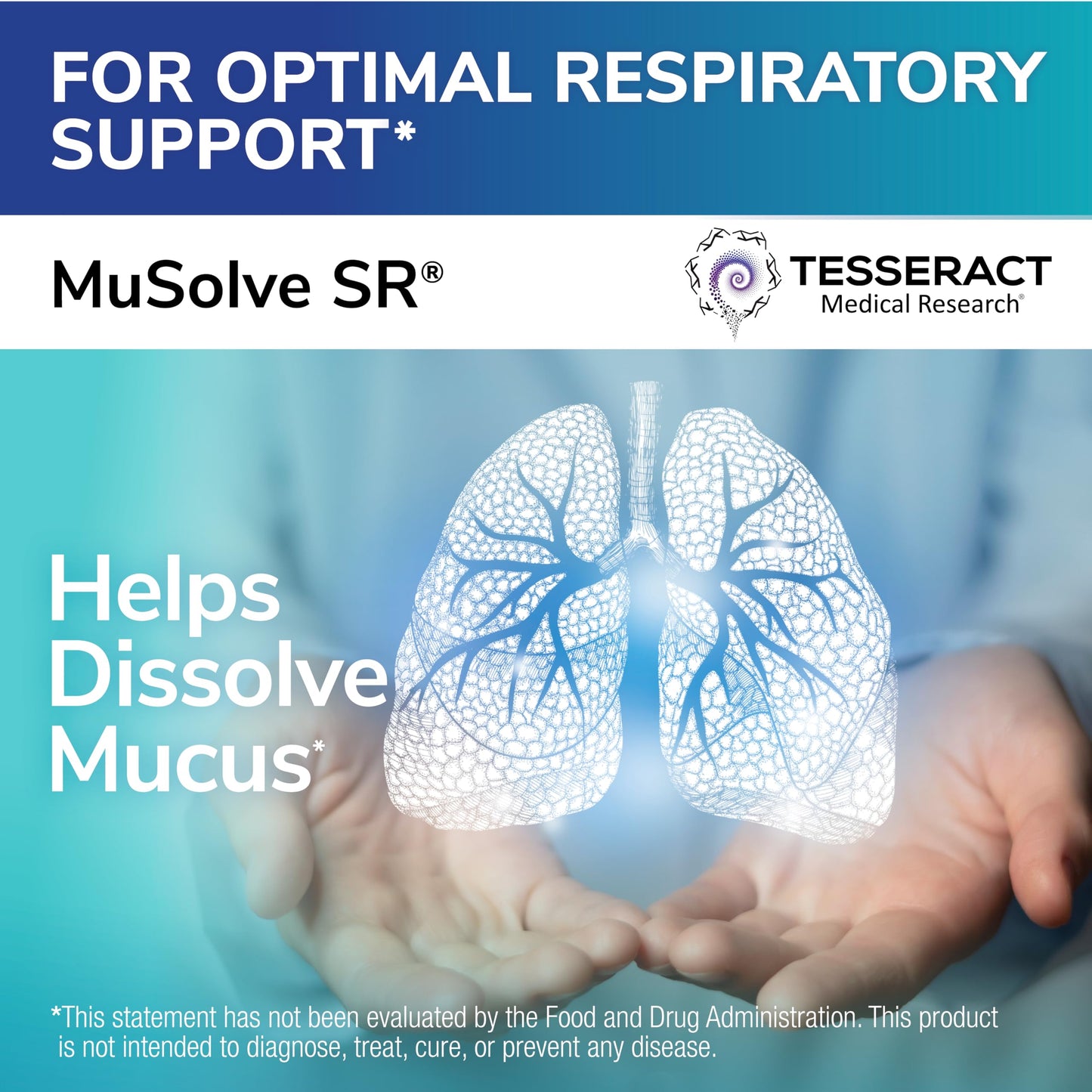 Tesseract Medical Research MuSolve SR Respiratory Health Support Supplement, 90 Capsules