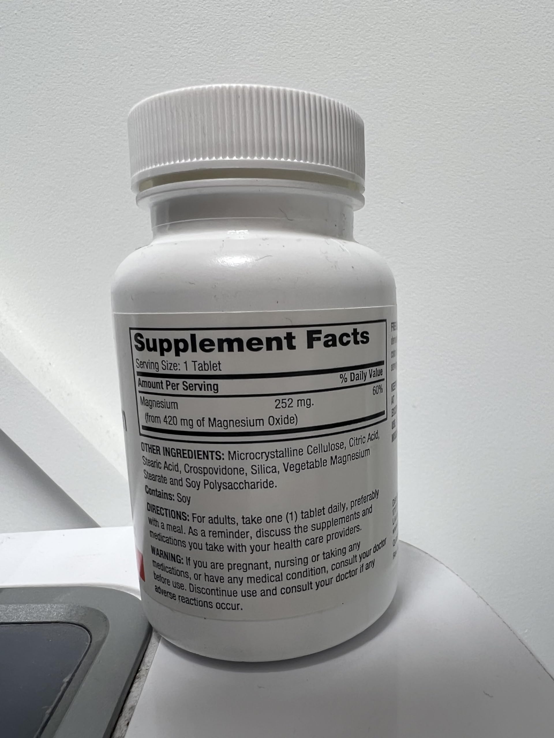 Rugby Laboratories Magnesium Oxide 420 mg Dietary Supplement Tablets, 100
