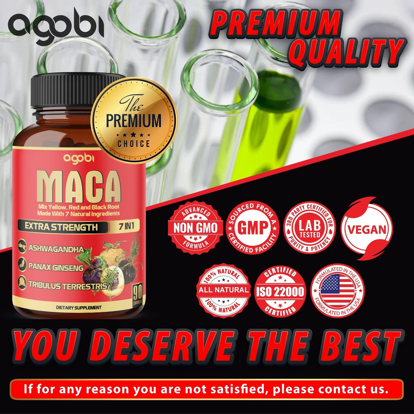 Agobi Maca Root Capsules 90 Count