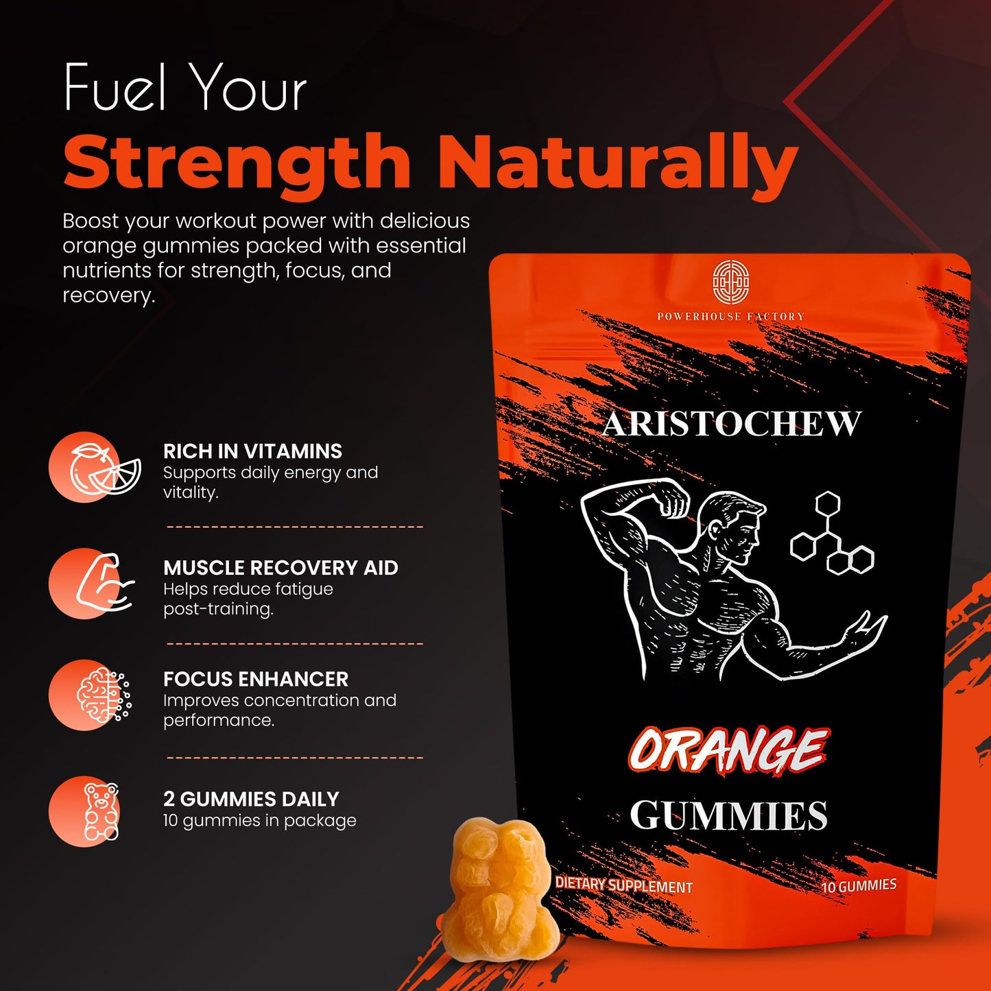 POWERHOUSE FACTORY Aristochew Multivitamins Gummy, 10 Count