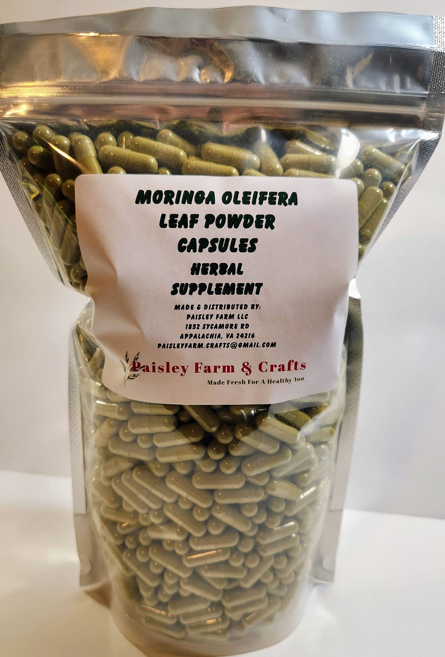 Paisley Farm and Crafts Moringa Oleifera Leaf 1200 Capsules