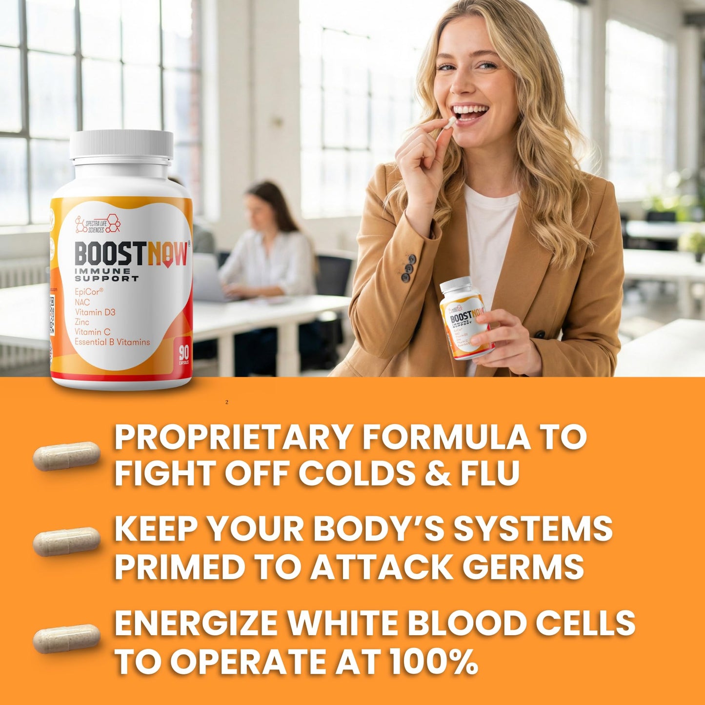 BoostNow Immune Support Capsules 90 Count
