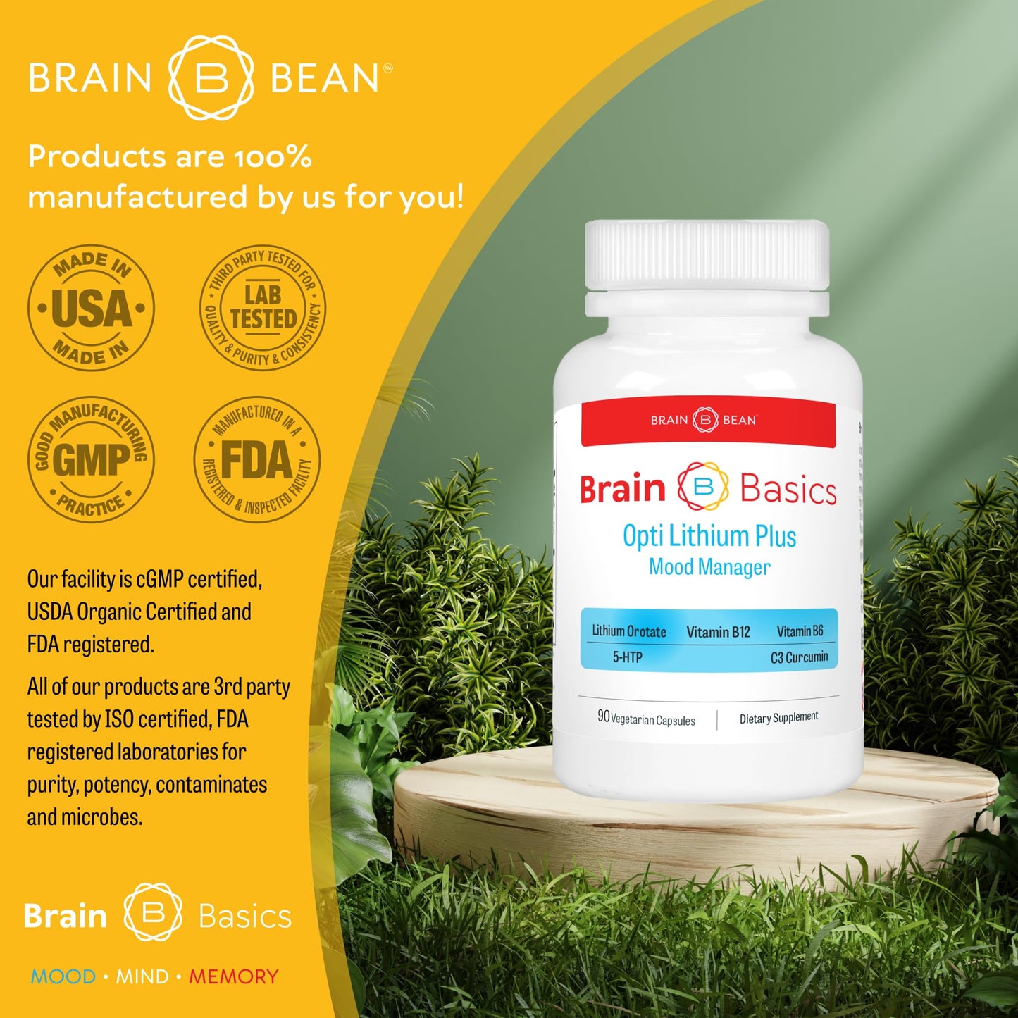 Brain Bean Opti Lithium Plus Capsule 90 Capsules