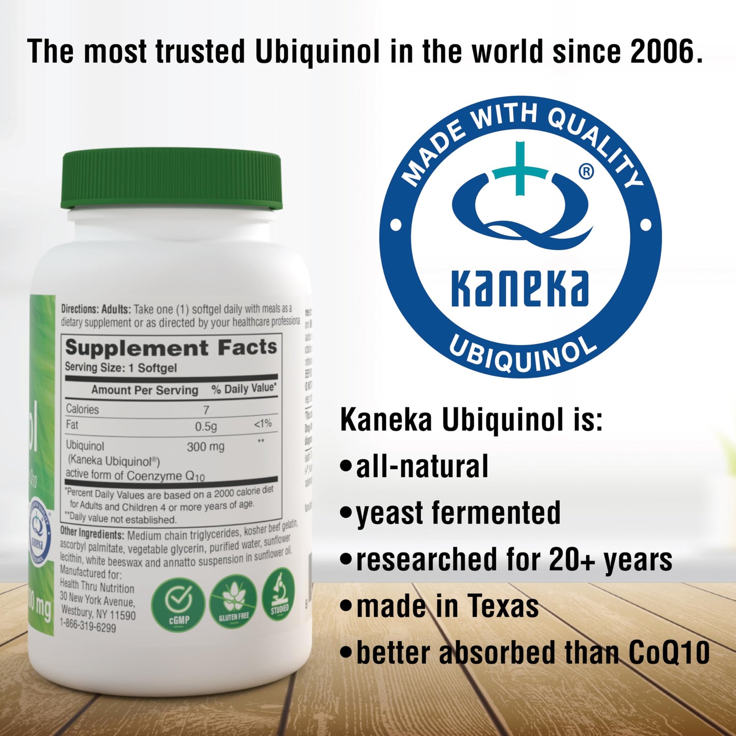 Health Thru Nutrition Ubiquinol 300mg Softgel 120