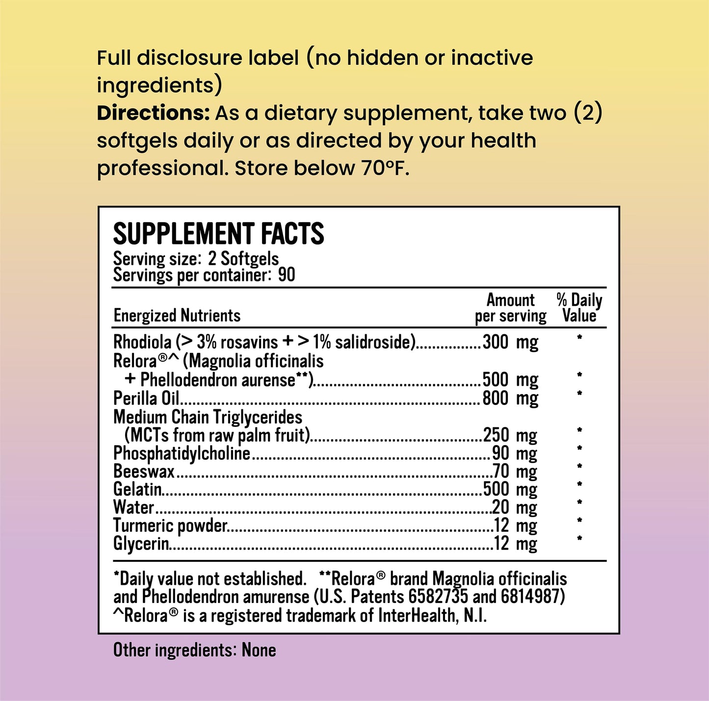 Alkaline for Life Adrenal Balance, Rhodiola Rosea and Relora 180 Softgels