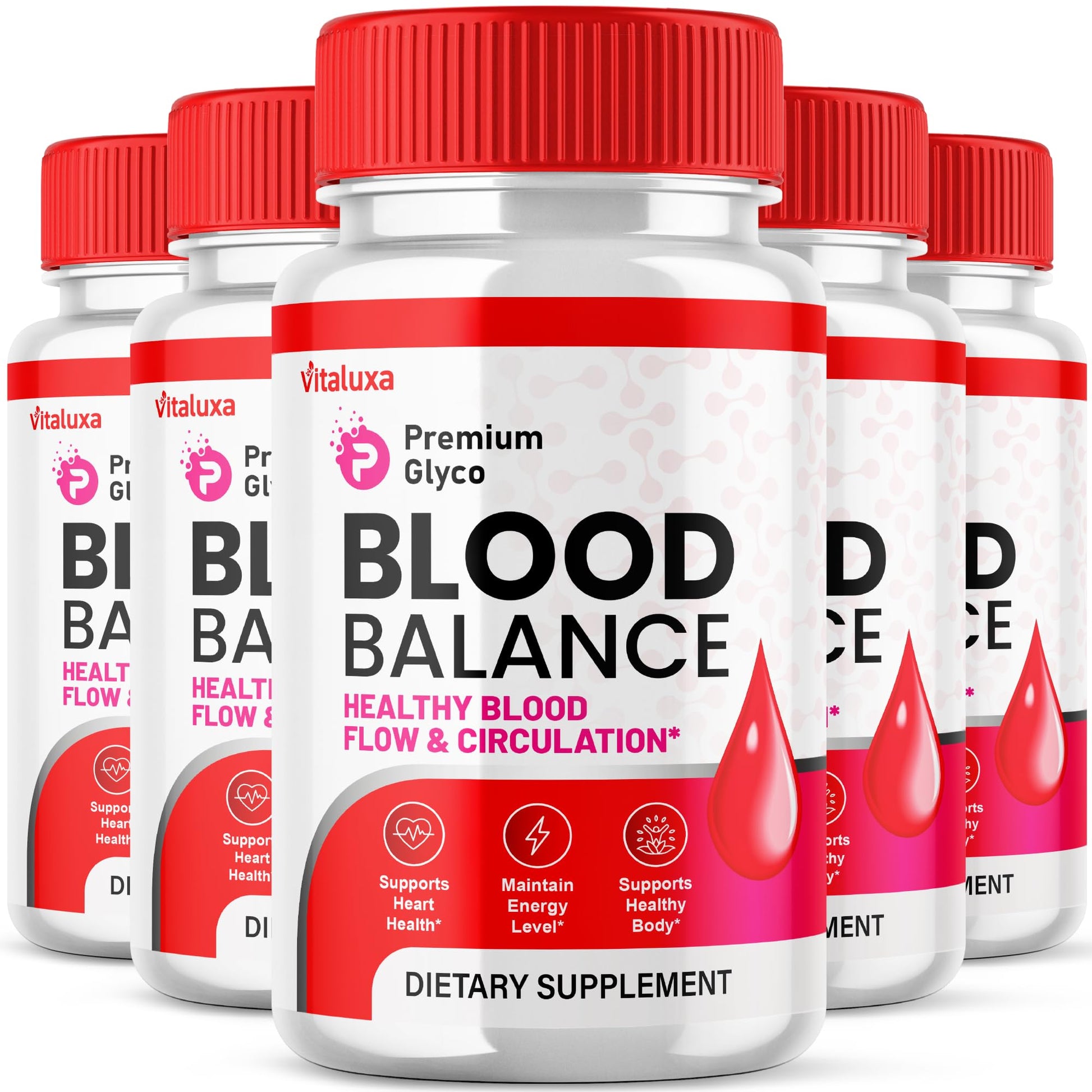 Vitaluxa Premium Glyco Capsules Blood Support Supplement, Maximum Strength, All Natural Ingredients, Health Wellness Blend Complex, 300 Capsules