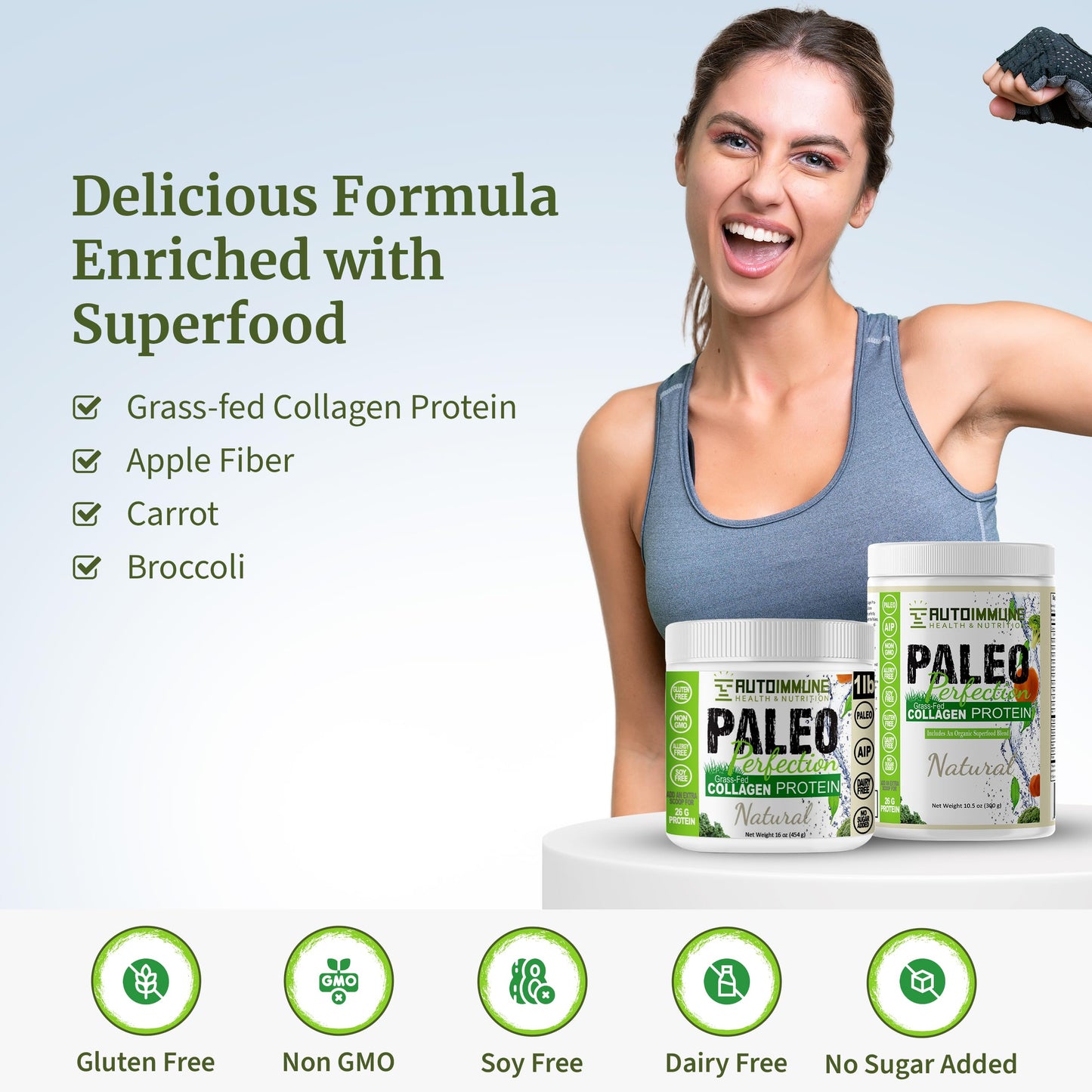 Autoimmune Health & Nutrition Beef Collagen Protein Powder 10.5 oz
